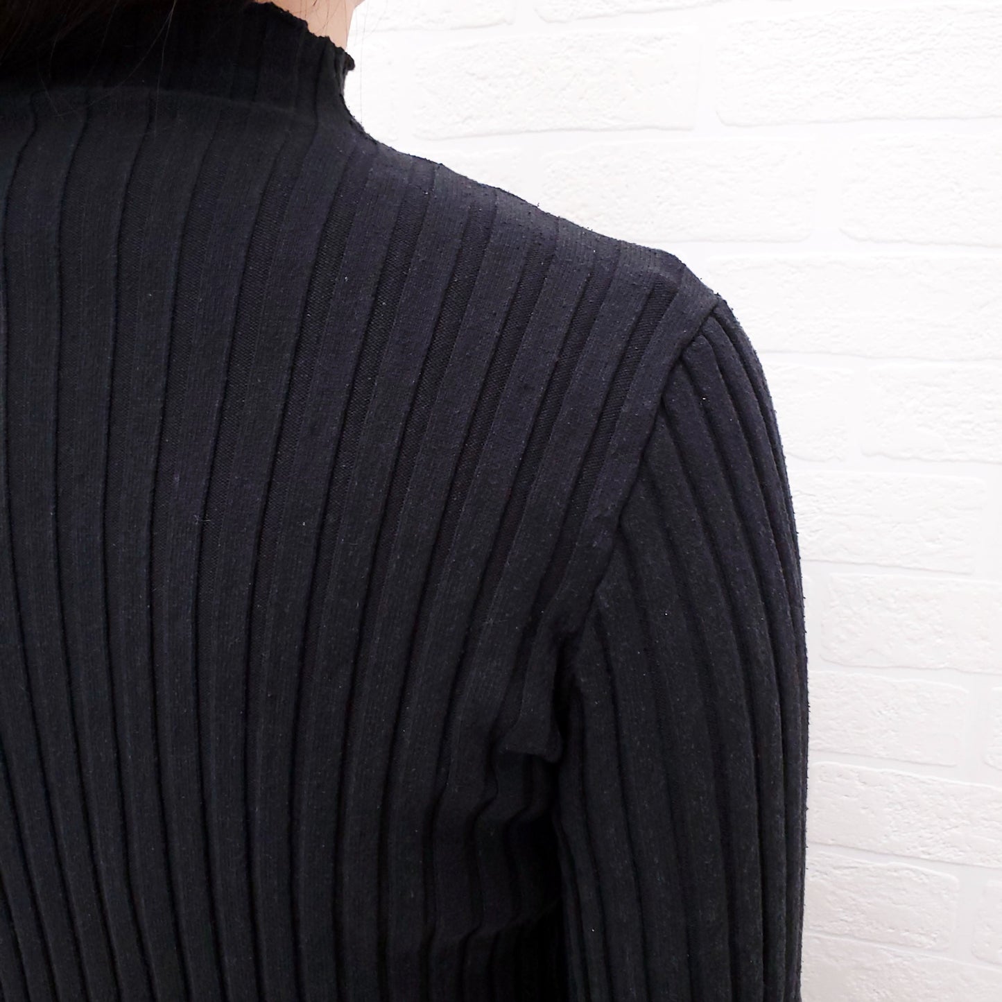 THE ROW BLACK RIBBED SWEATER - SIZE XS