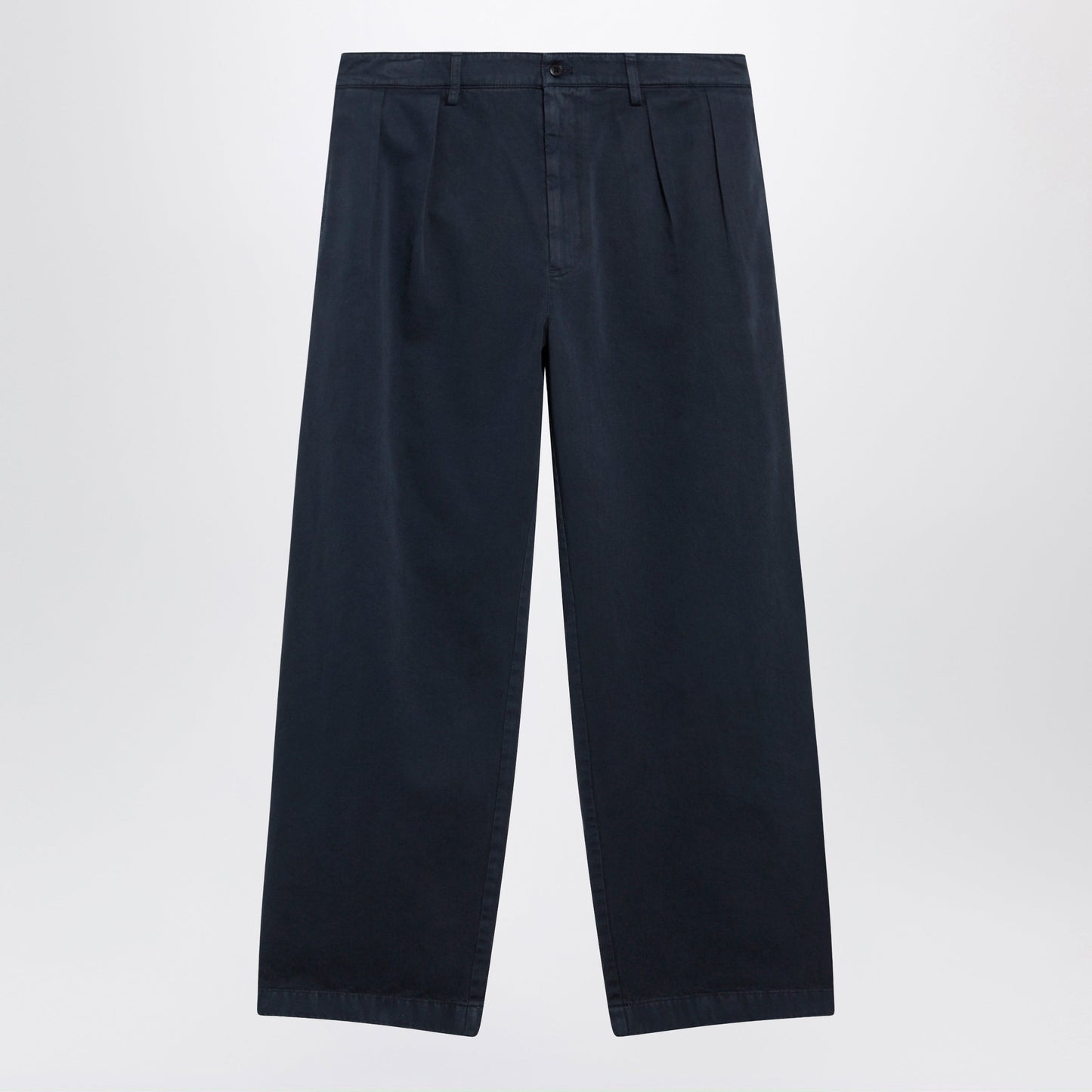Prada Blue Cotton Trousers Men