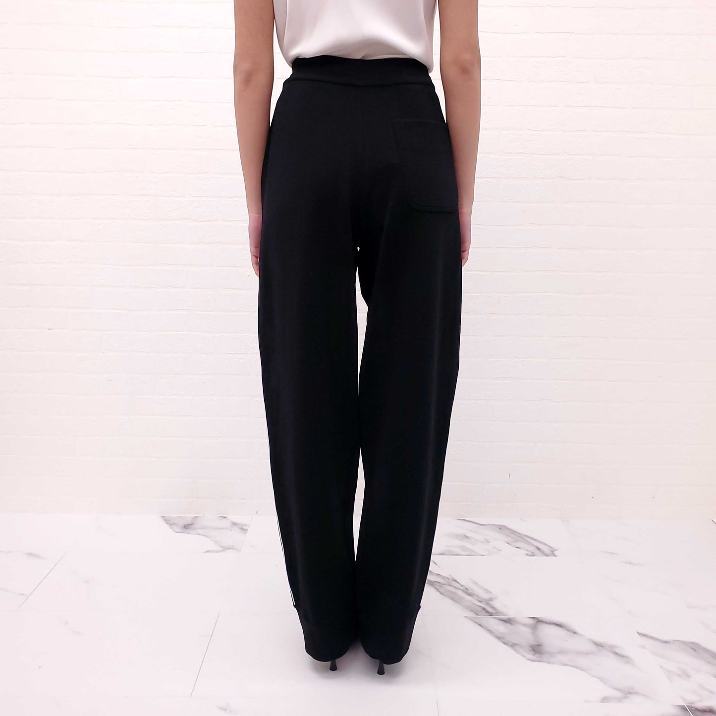 VALENTINO BLACK LOGO TRACK PANTS - SIZE XL MENS/XXL WOMENS