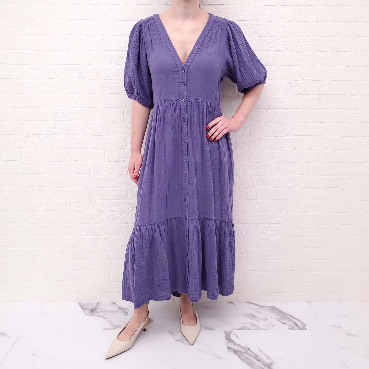 XIRENA PURPLE LENNOX DRESS - SIZE M