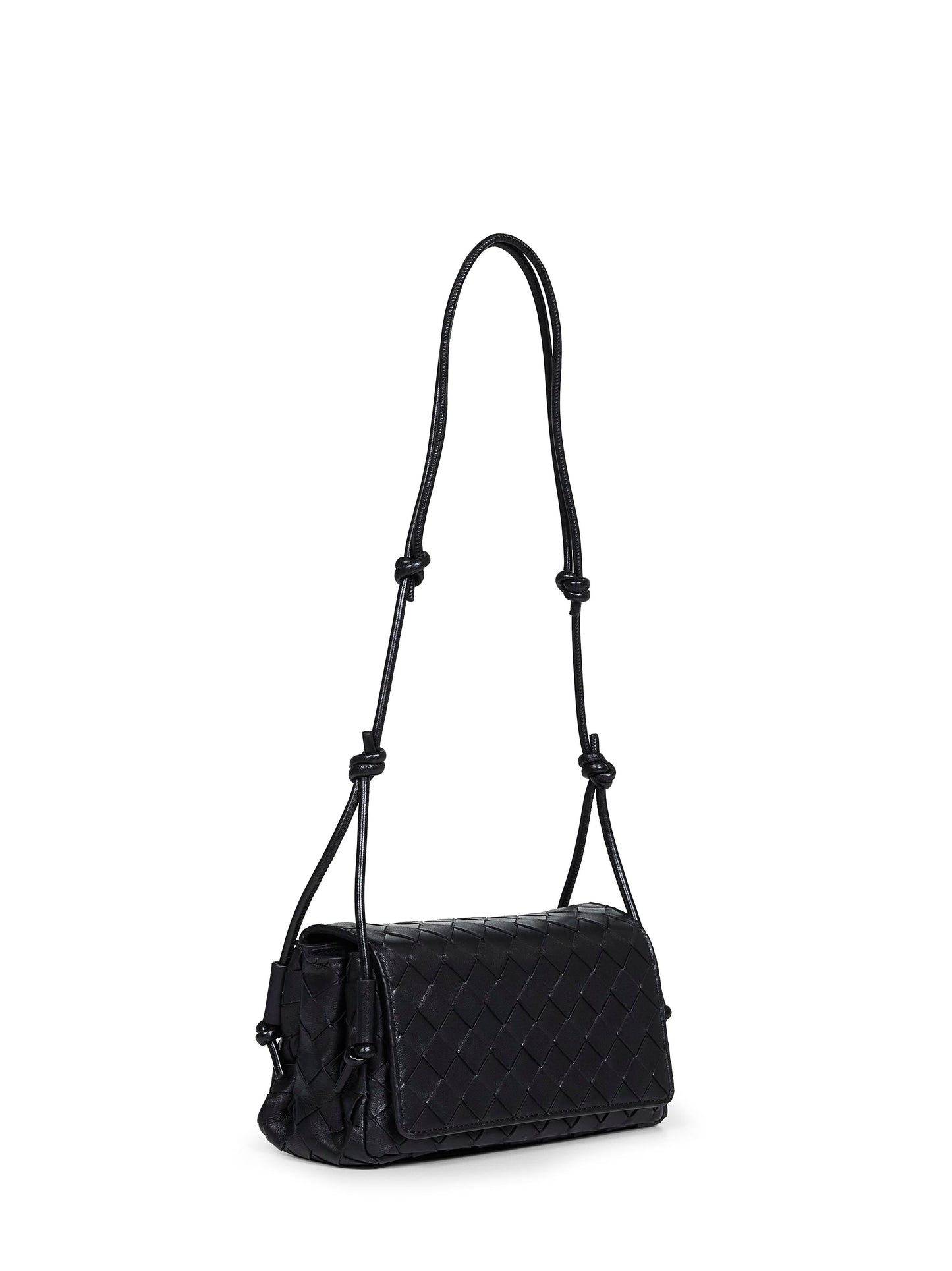 Bottega Veneta Women Black Notturno Crossbody Bag