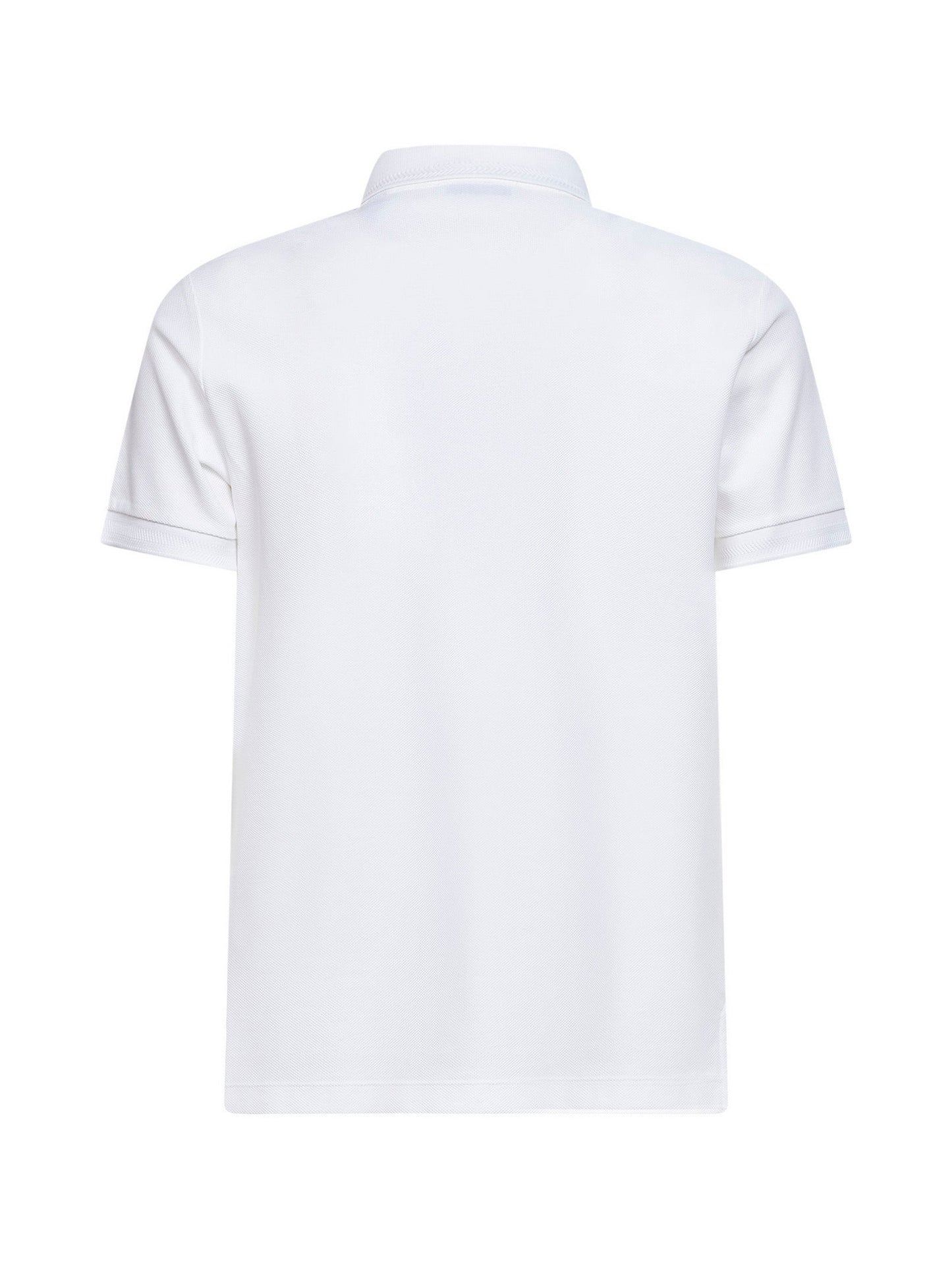 Burberry Men White Cotton Pique Polo Shirt With Ekd Embroidery