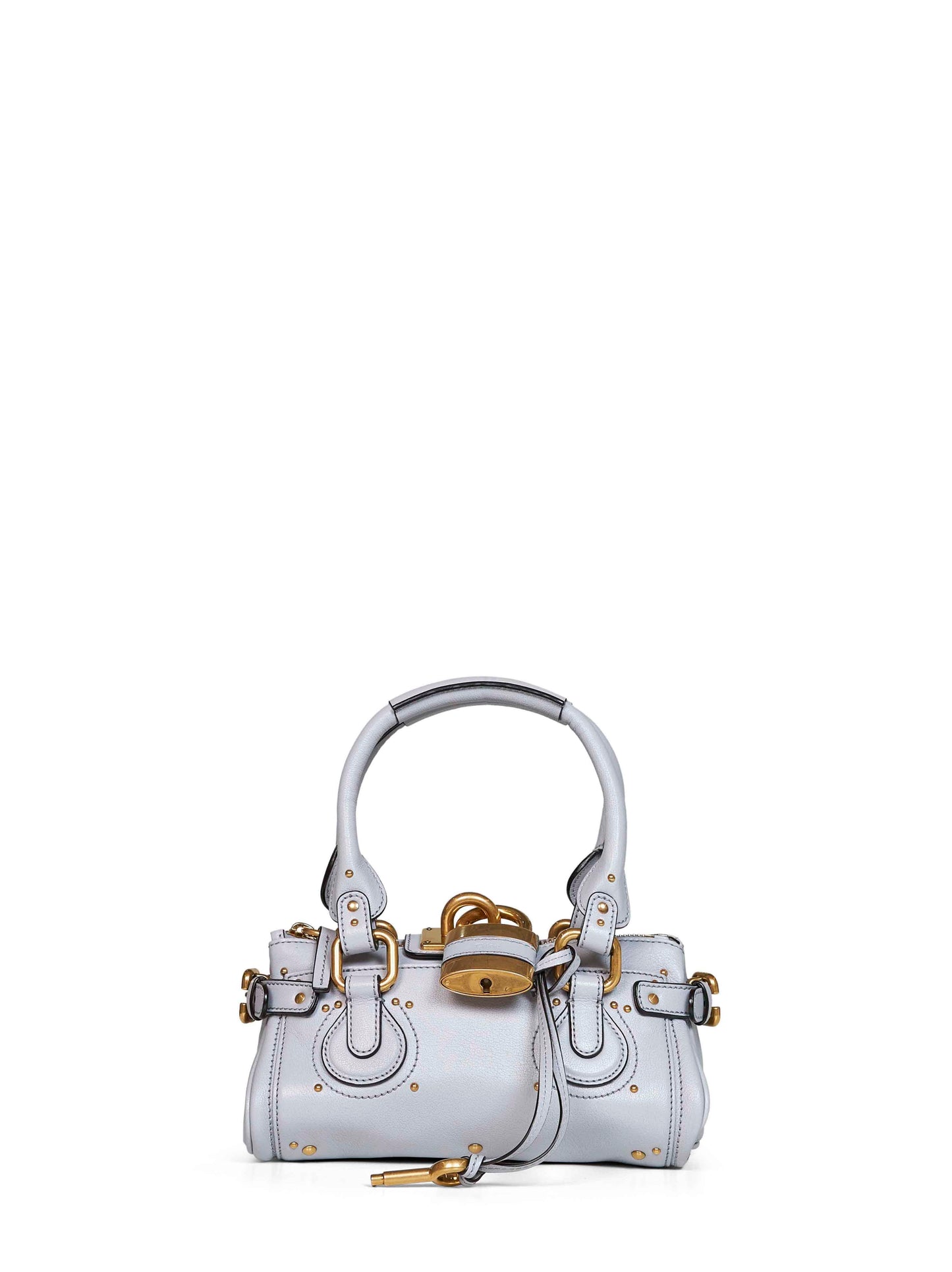 Chloé Women Greyish Blue Paddington Small Handbag