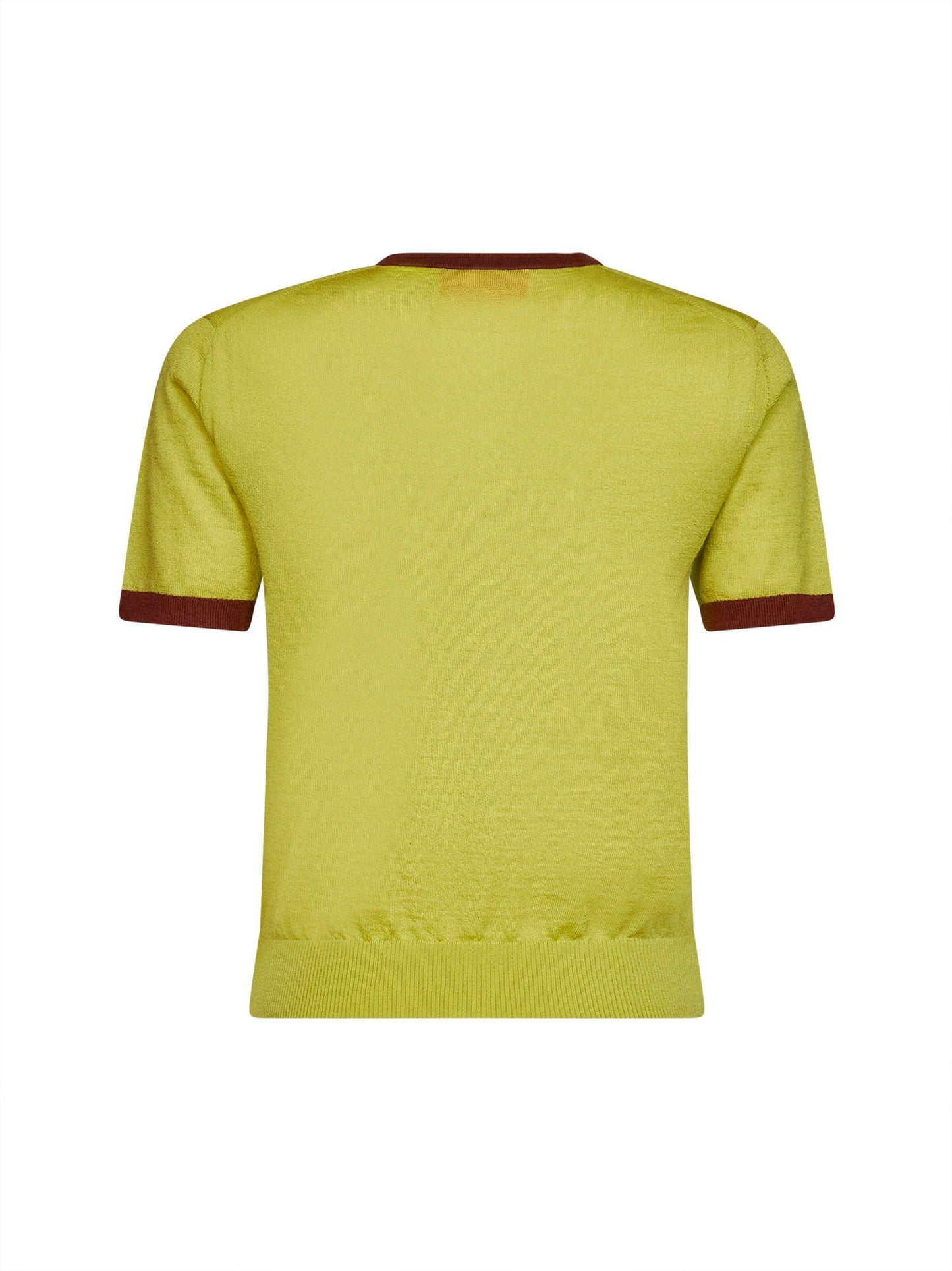 Guest In Residence Women Green Cashmere Knit Airy Ringer T-Shirt