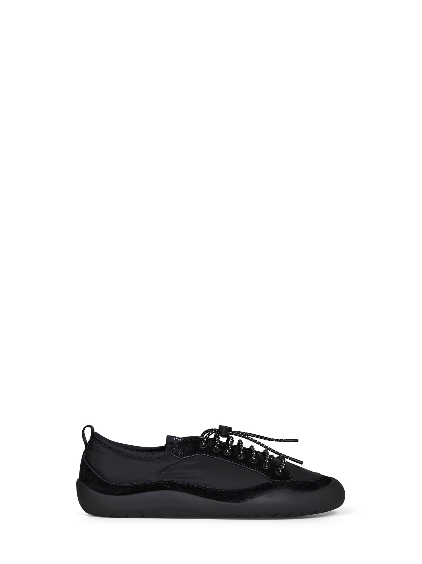 Prada Calzature Men Black Re-Nylon And Suede Speedrock Sneakers