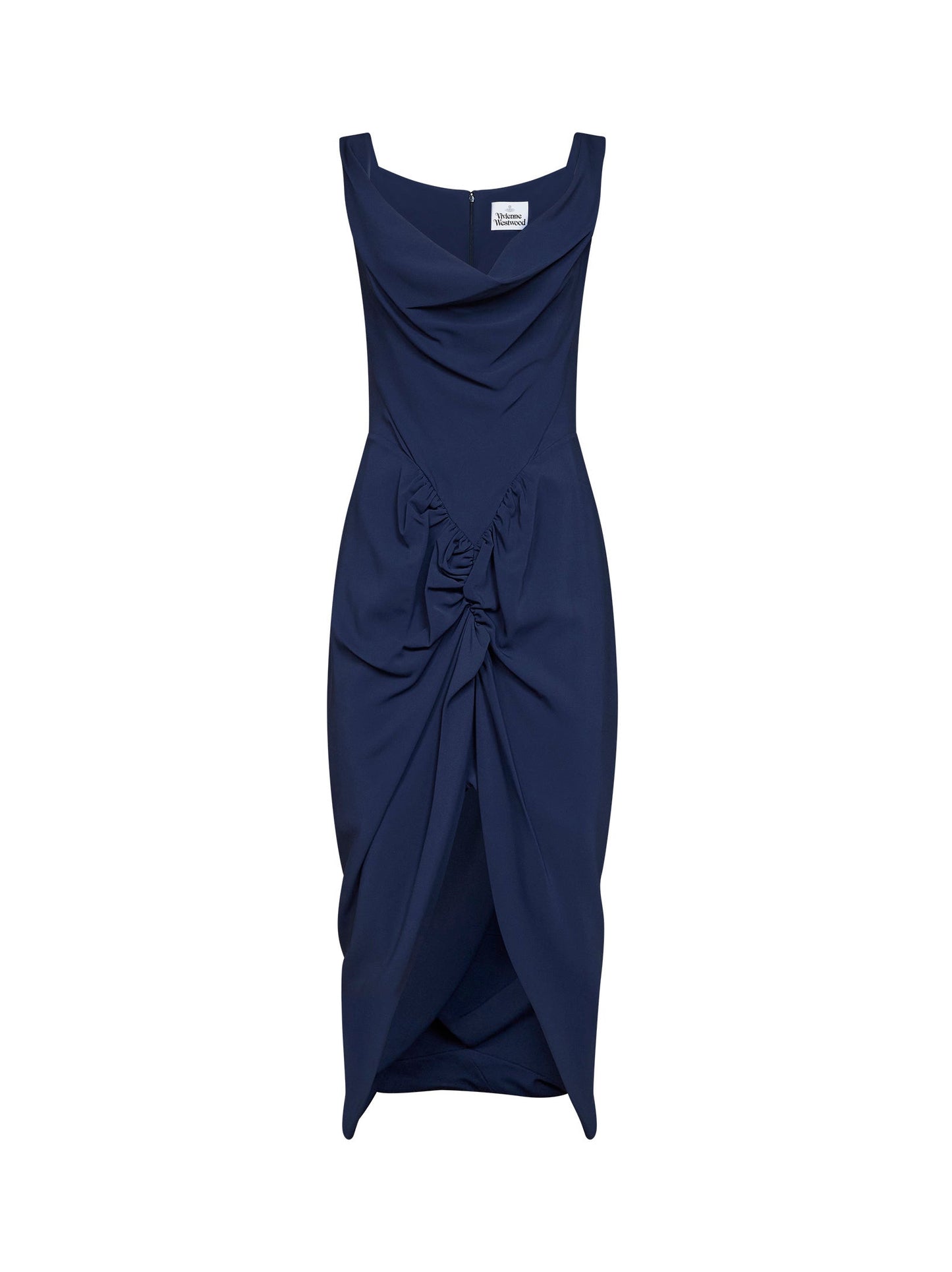 Vivienne Westwood Women French Navy Stretch Viscose Panther Midi Dress