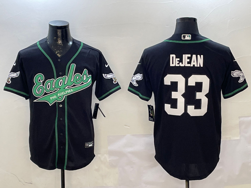 Men's Philadelphia Eagles Cooper DeJean #33 Black Player jersey