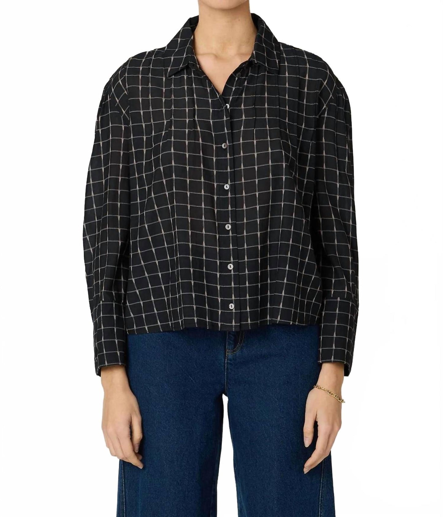 Keira Long Sleeve Blouse In Blue