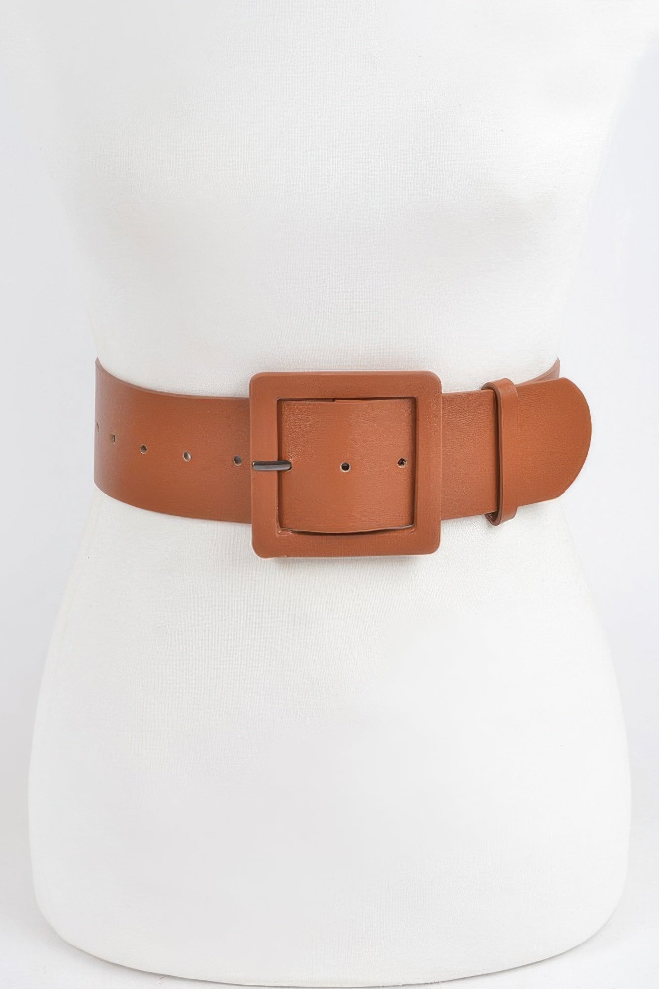 Faux Leather Wide Waist Belt