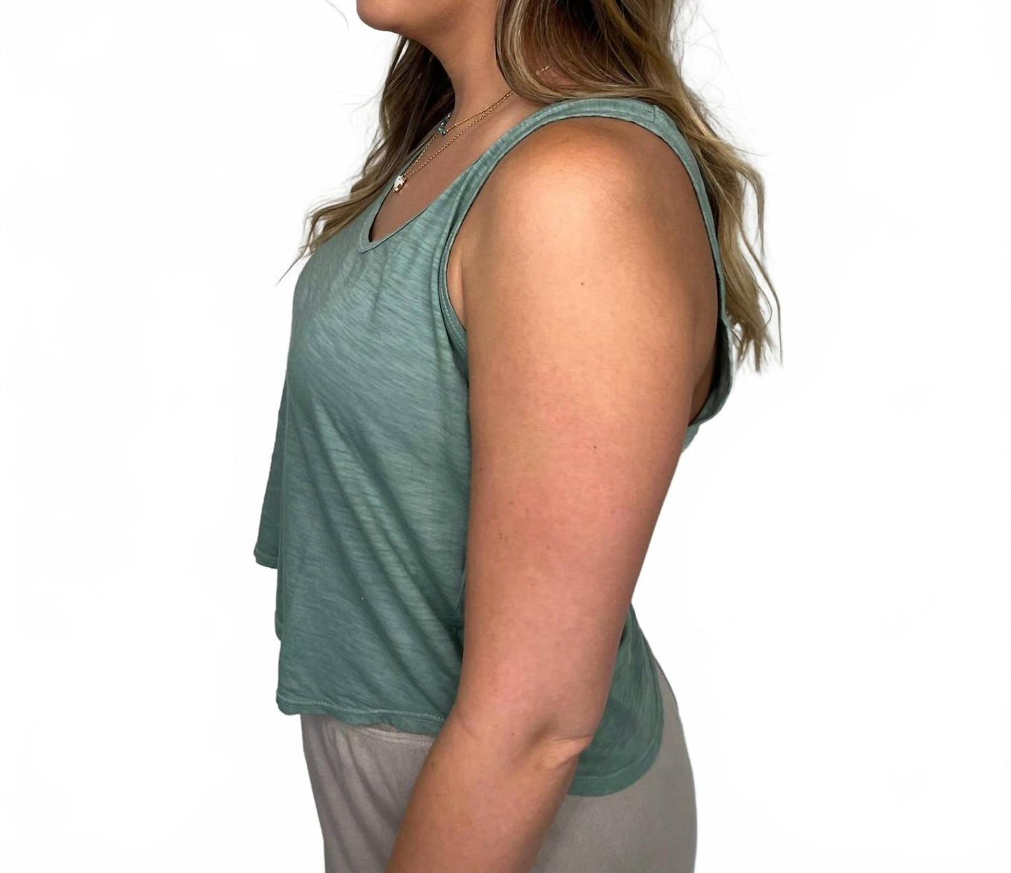 New Boyfriend Tank In Sage