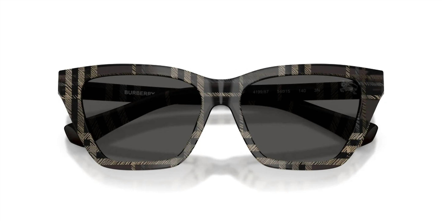 Women's Square Sunglasses In Grey Check