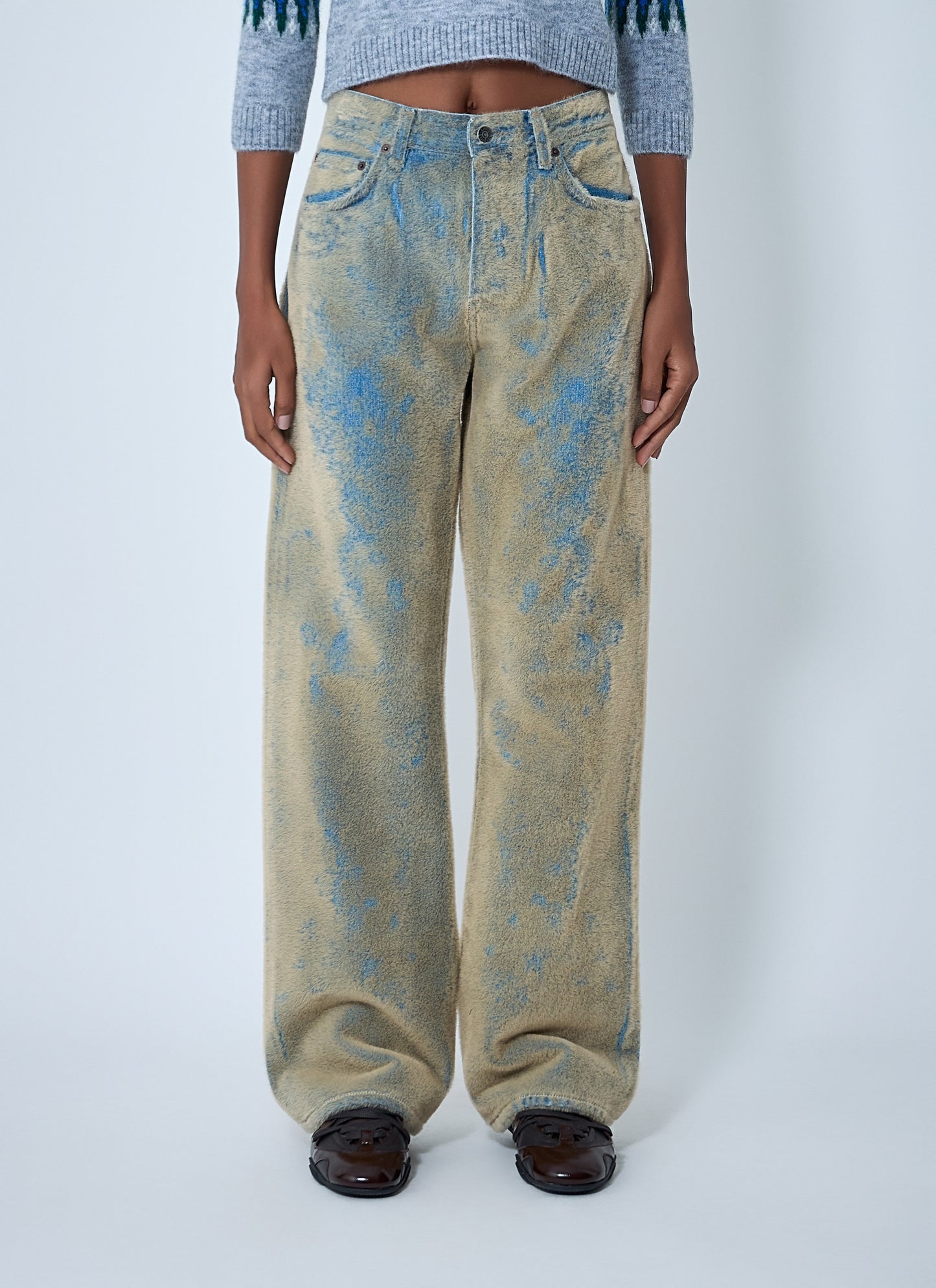 Acne Studios Women Flocked Denim Jeans
