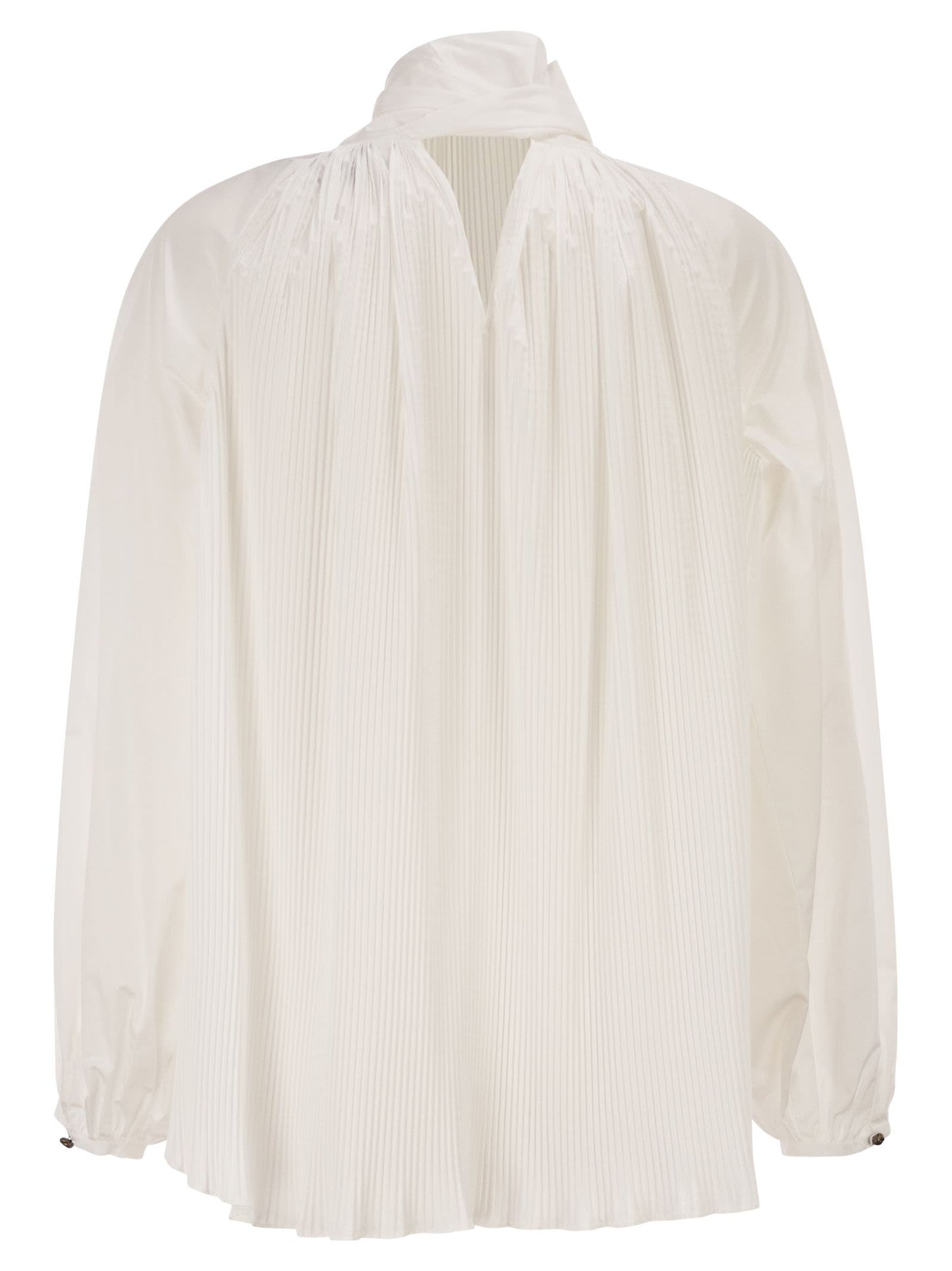 Max Mara Women Mxevalle - Pleated Blouse With Neck Bow