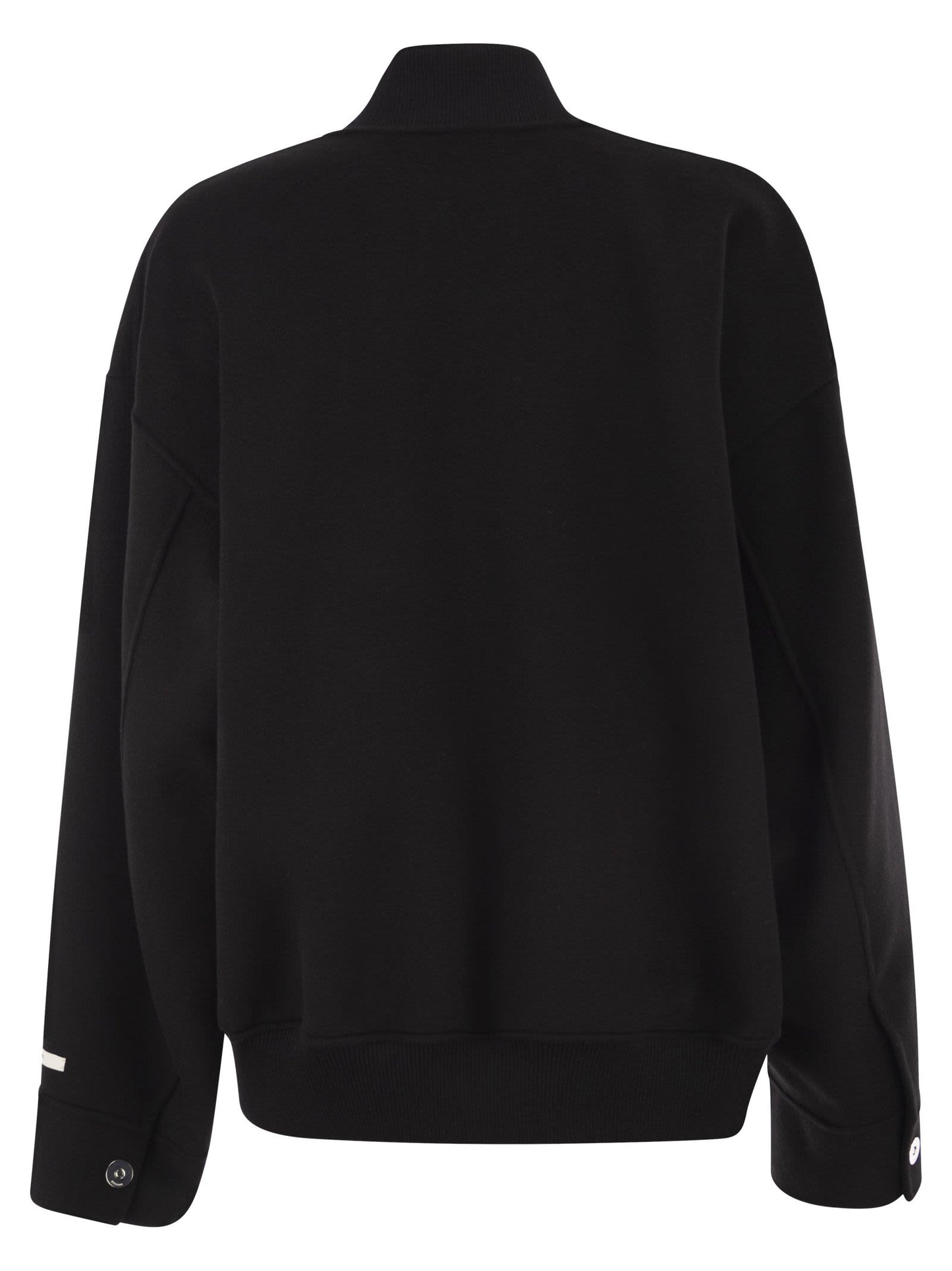 Sportmax Women Spxondata - Virgin Wool Bomber Jacket With Ribbed Knit Details