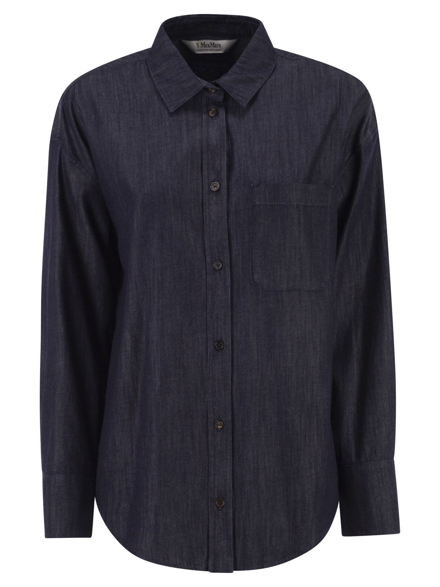 S Max Mara Women Stmnora - Lightweight Denim Shirt With Jewelled Detail