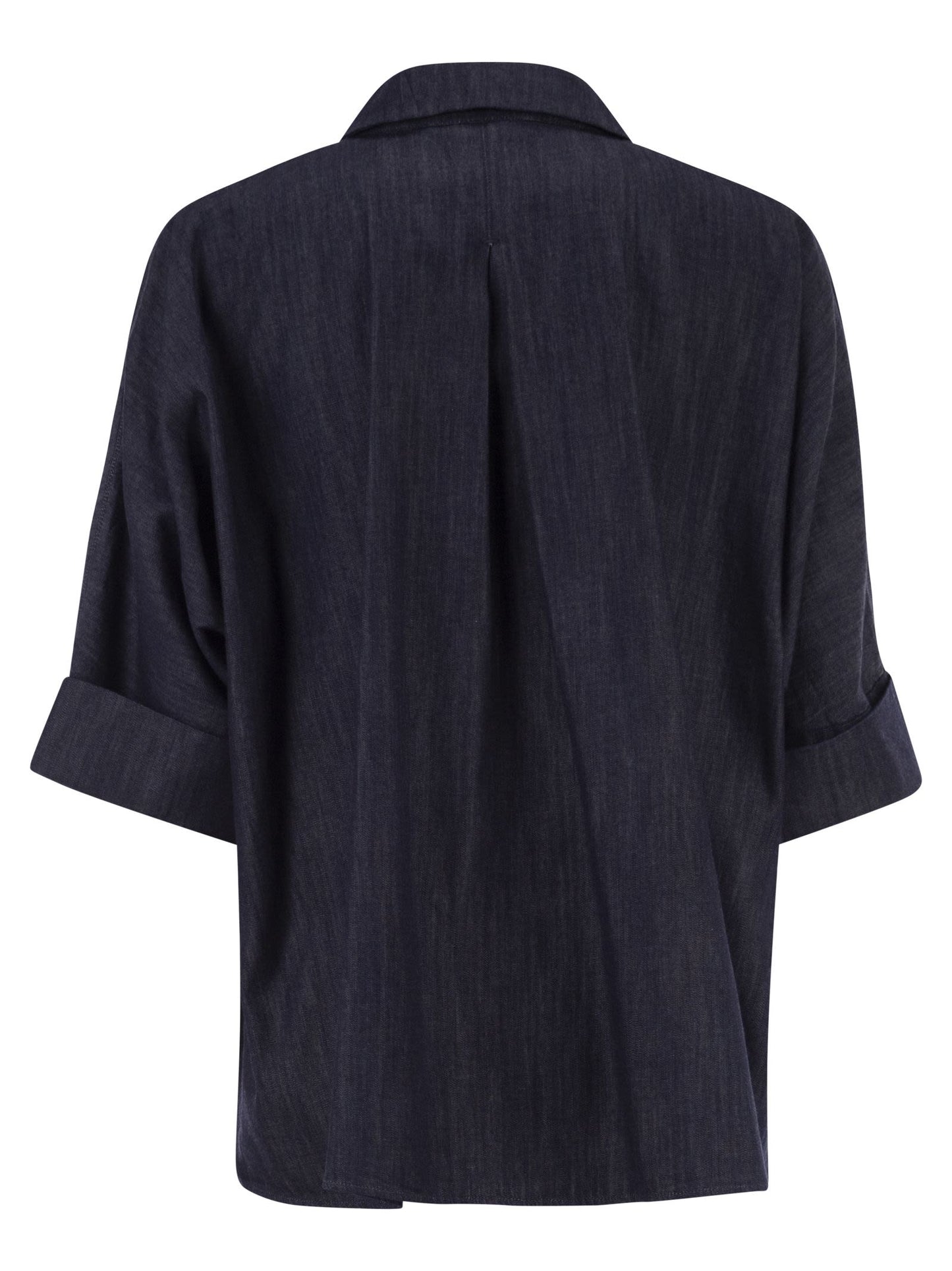 S Max Mara Women Stmrugiada - Lightweight Denim Shirt With Short Sleeves