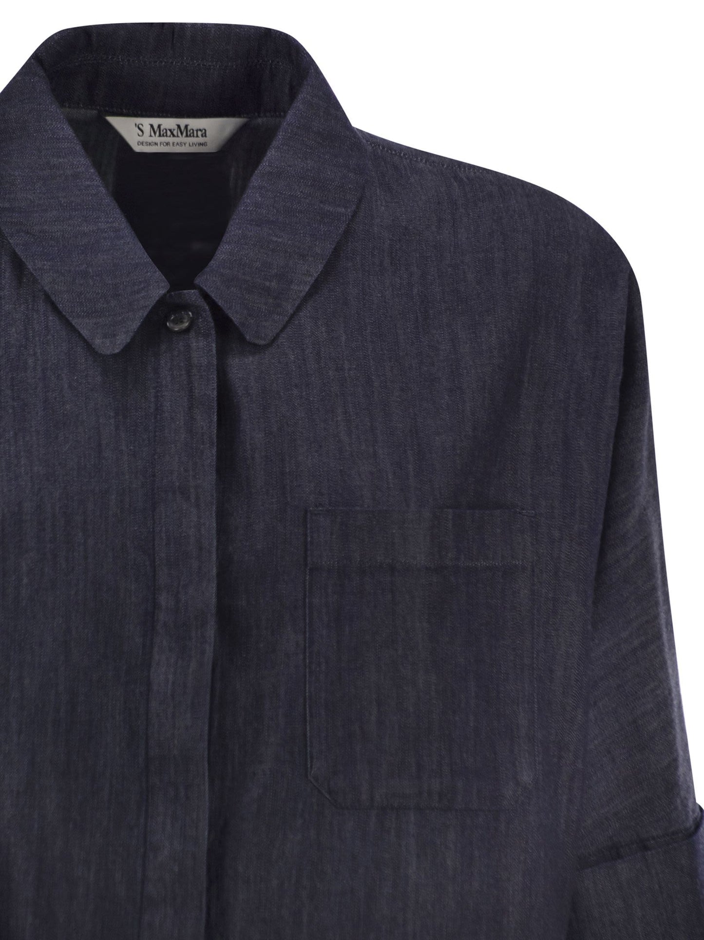 S Max Mara Women Stmrugiada - Lightweight Denim Shirt With Short Sleeves