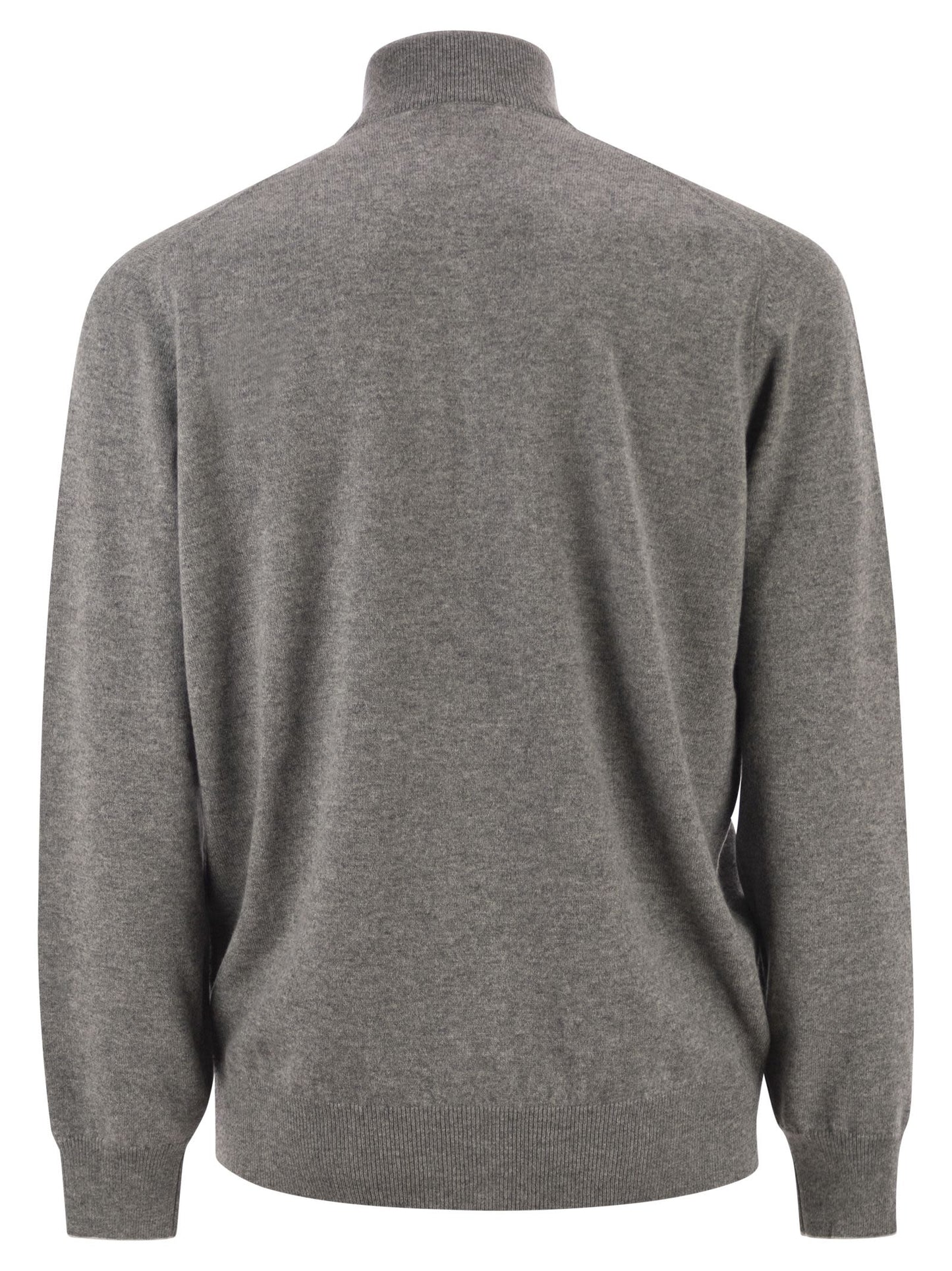 Brunello Cucinelli Men High-Necked Cashmere Cardigan With Zip