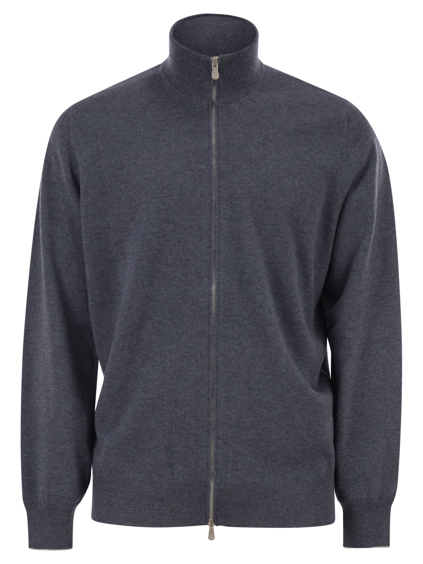 Brunello Cucinelli Men High-Necked Cashmere Cardigan With Zip