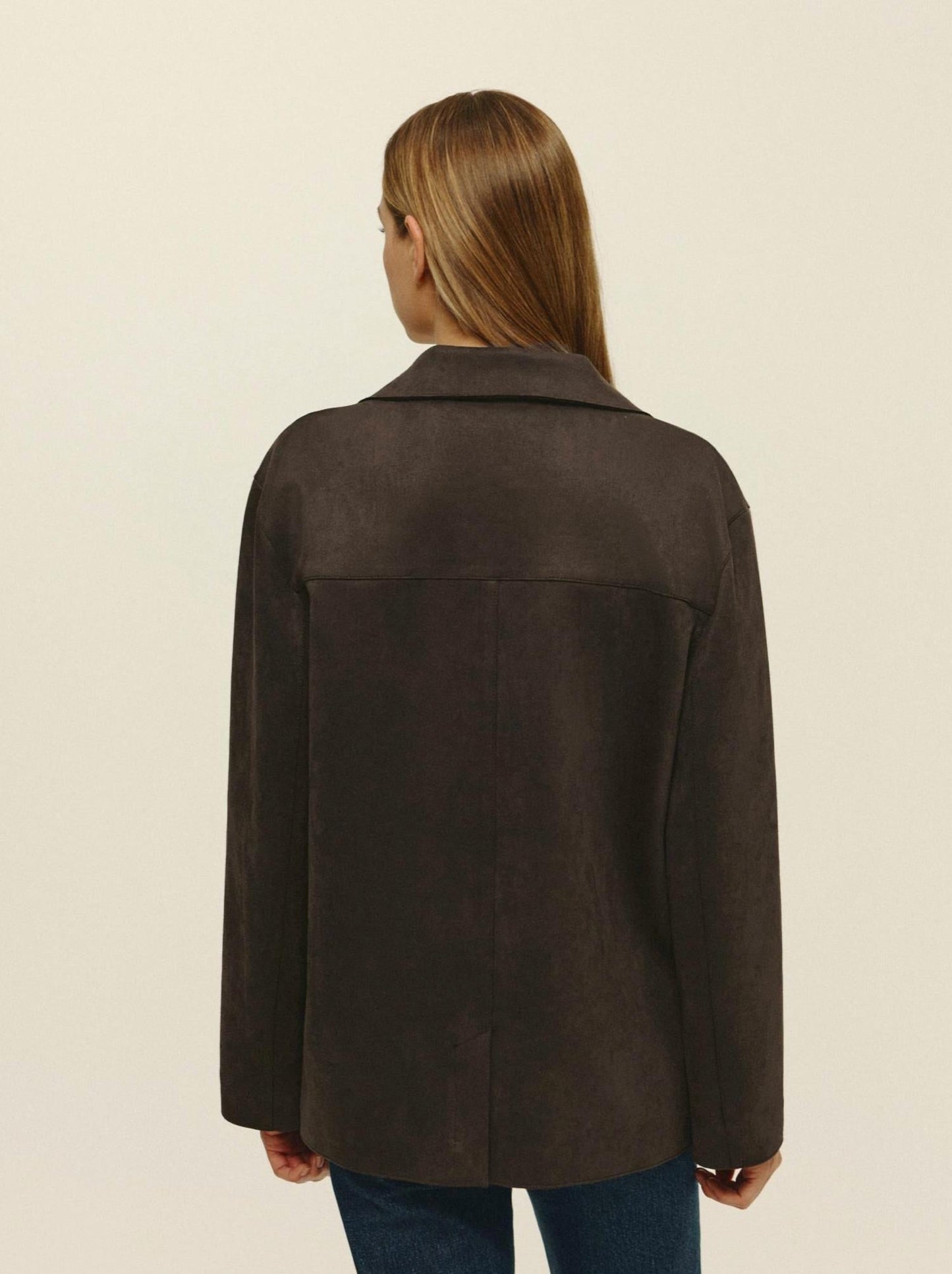 Hayes Suede Jacket In Mahogany