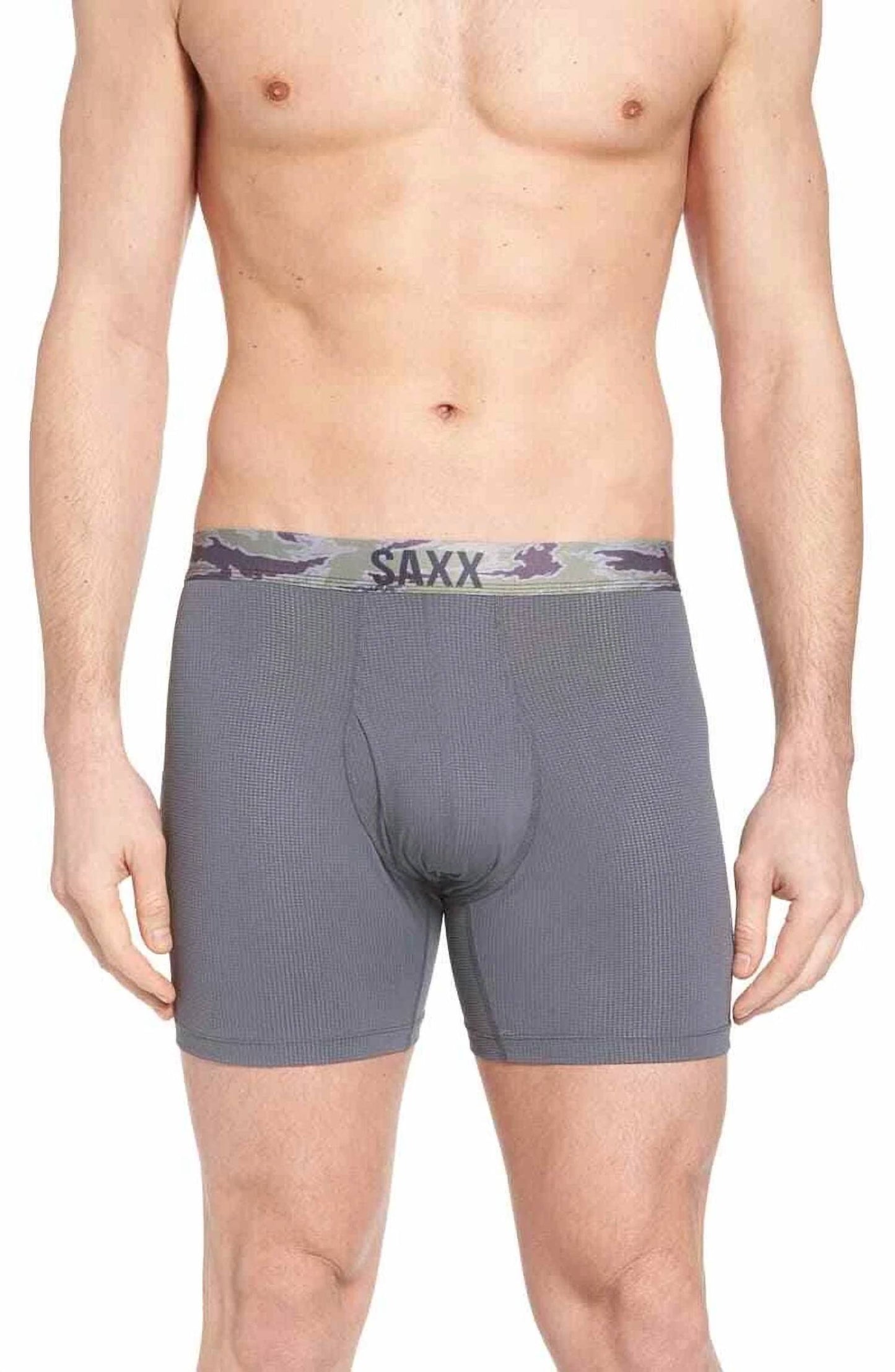 Quest Print Boxer Brief In Charcoal