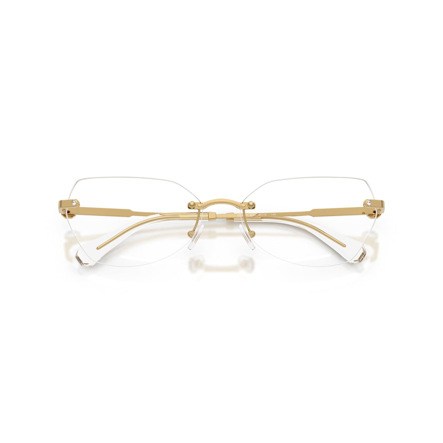 0Sk1031 Gold Rimless Eyeglasses with Crystal Accents