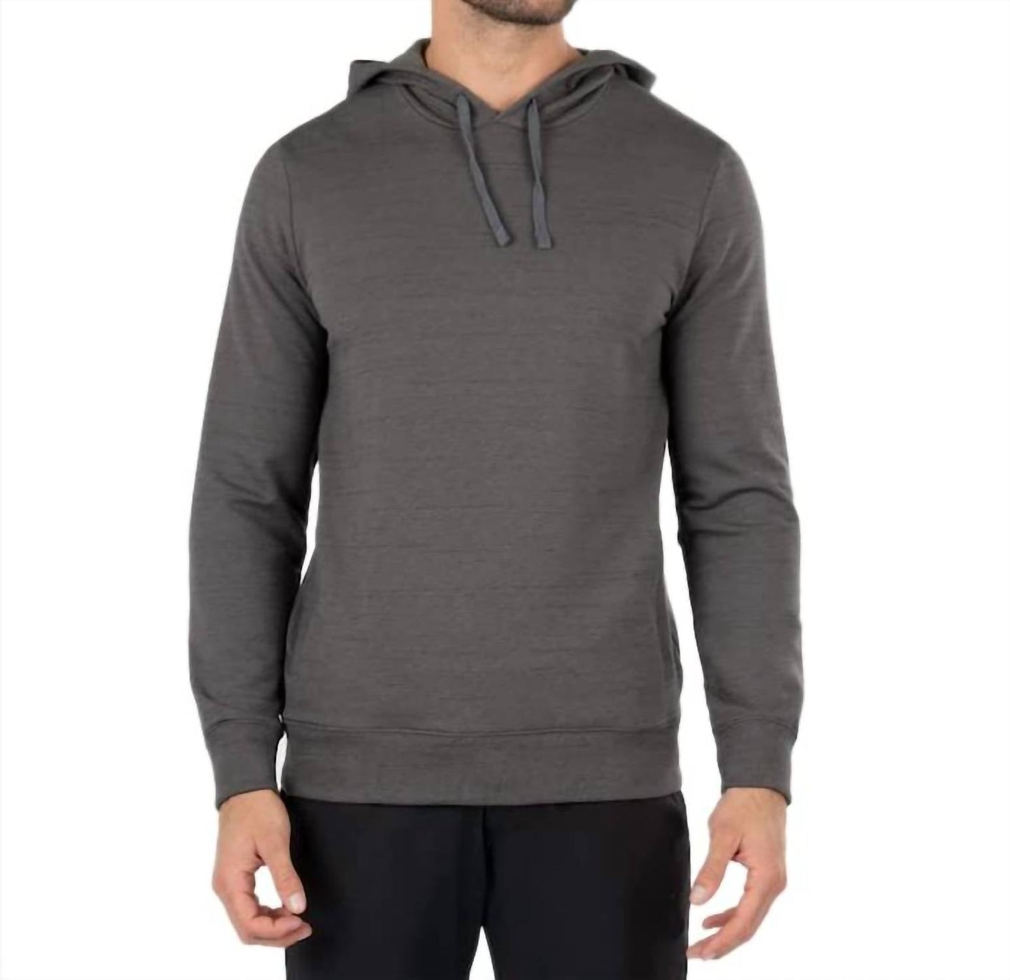 Cloud Slub Hoodie In Gray Pinstripe
