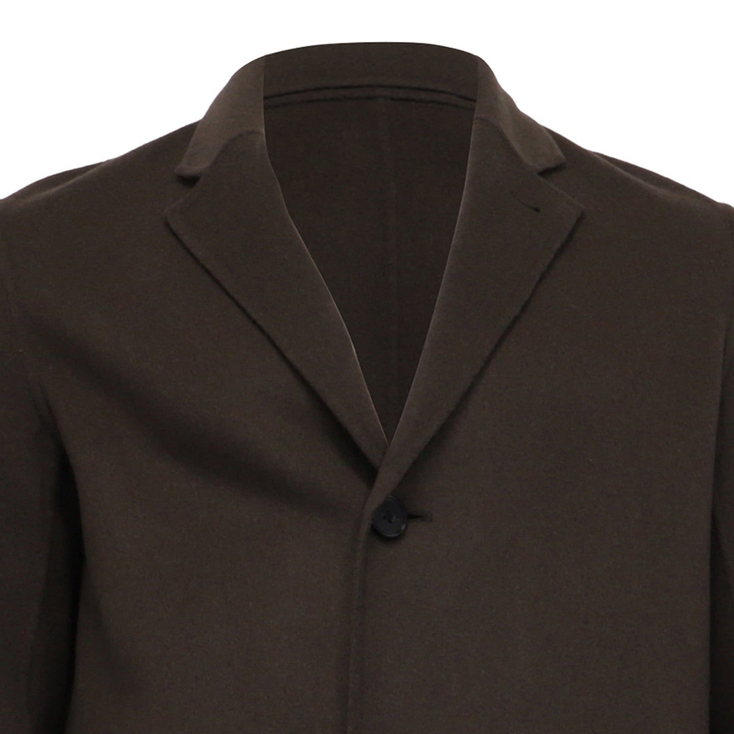 Theory Single-Breasted Coat in Brown Wool
