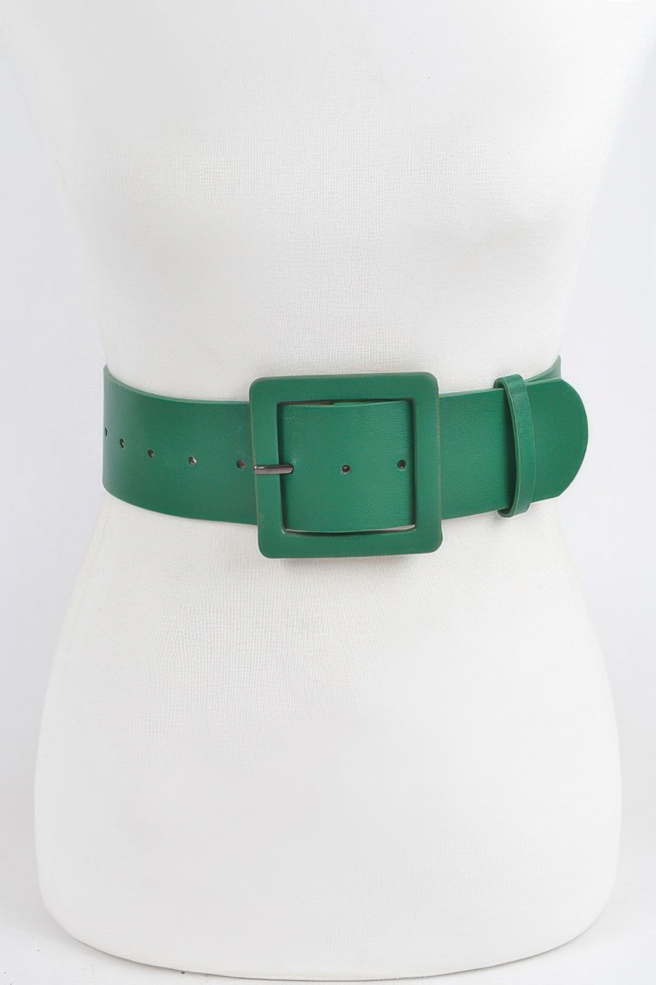 Faux Leather Wide Waist Belt