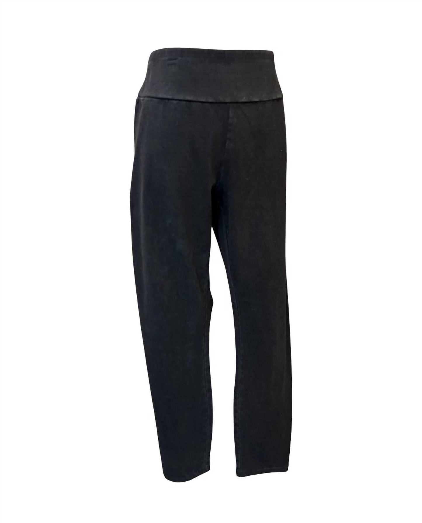 Women's Stonewash Knit Slim Jegging In Black