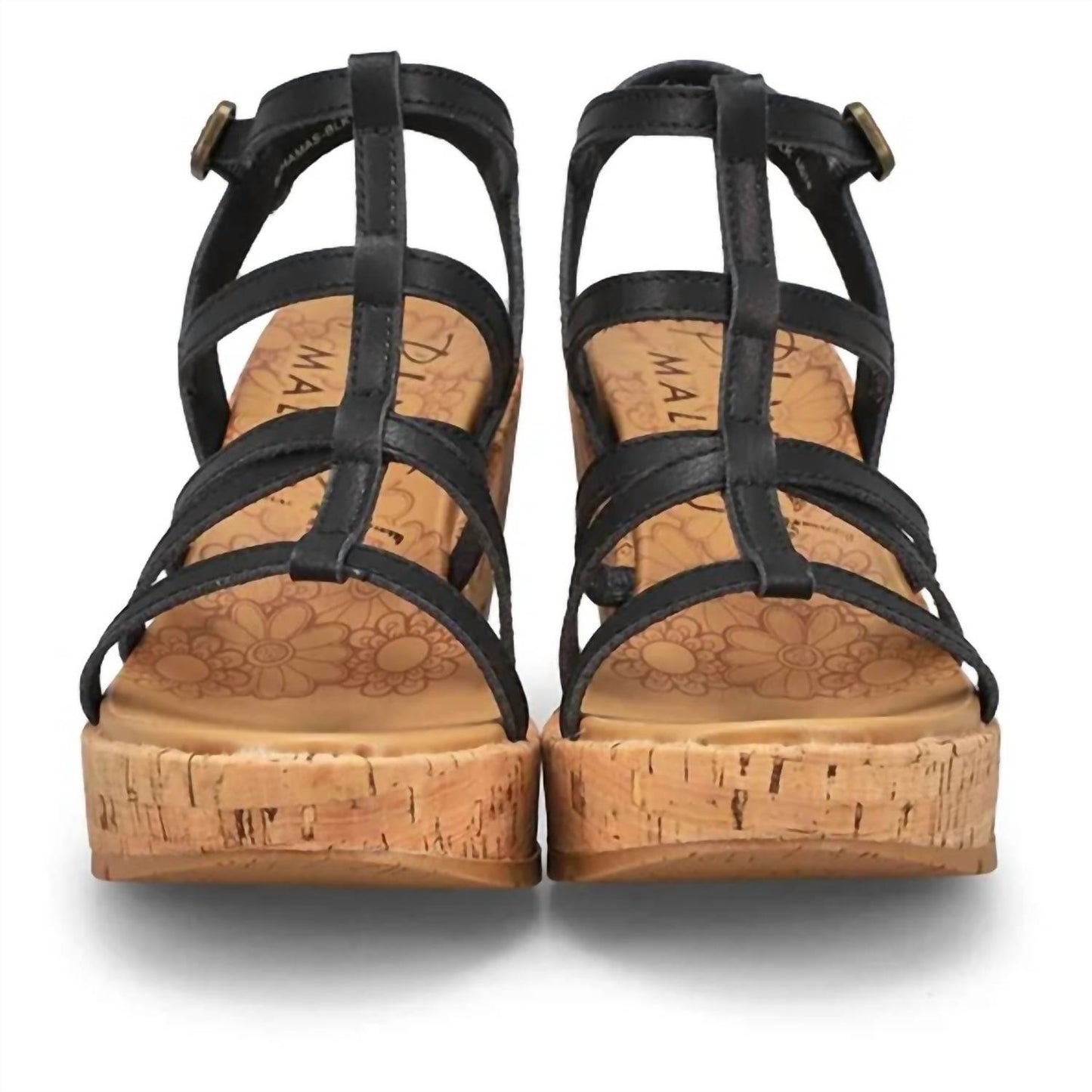 Women's Bahamas Sandals In Black Dye Cut