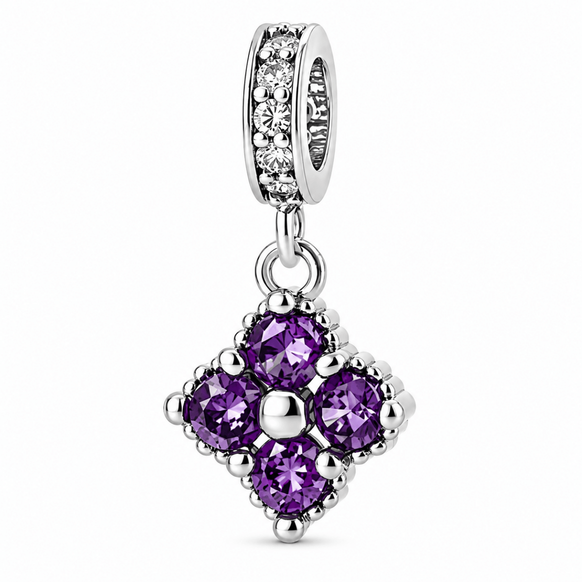 Birthstone Blossom Flower Dangle Charm