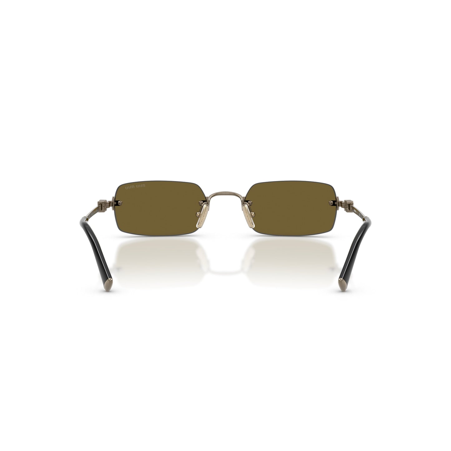 0Mu B50S Rectangular Metal Frame Sunglasses