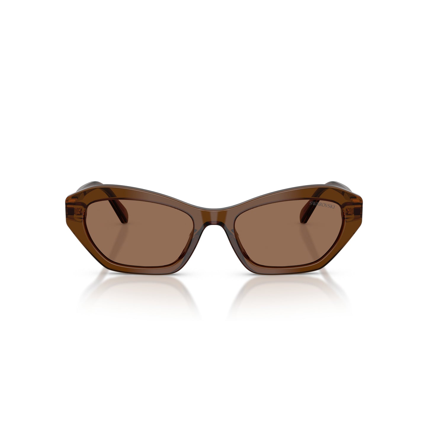 0Sk6048 Geometric Cat-Eye Sunglasses with Gold Accents