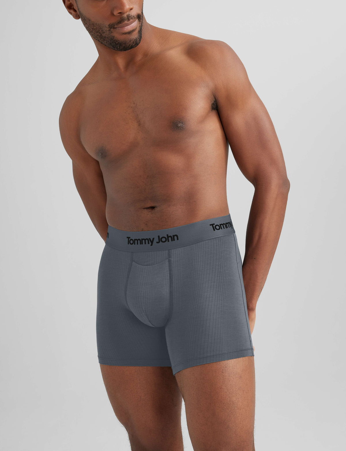 Men's Second Skin Luxe Rib Trunk 4" Boxer Brief