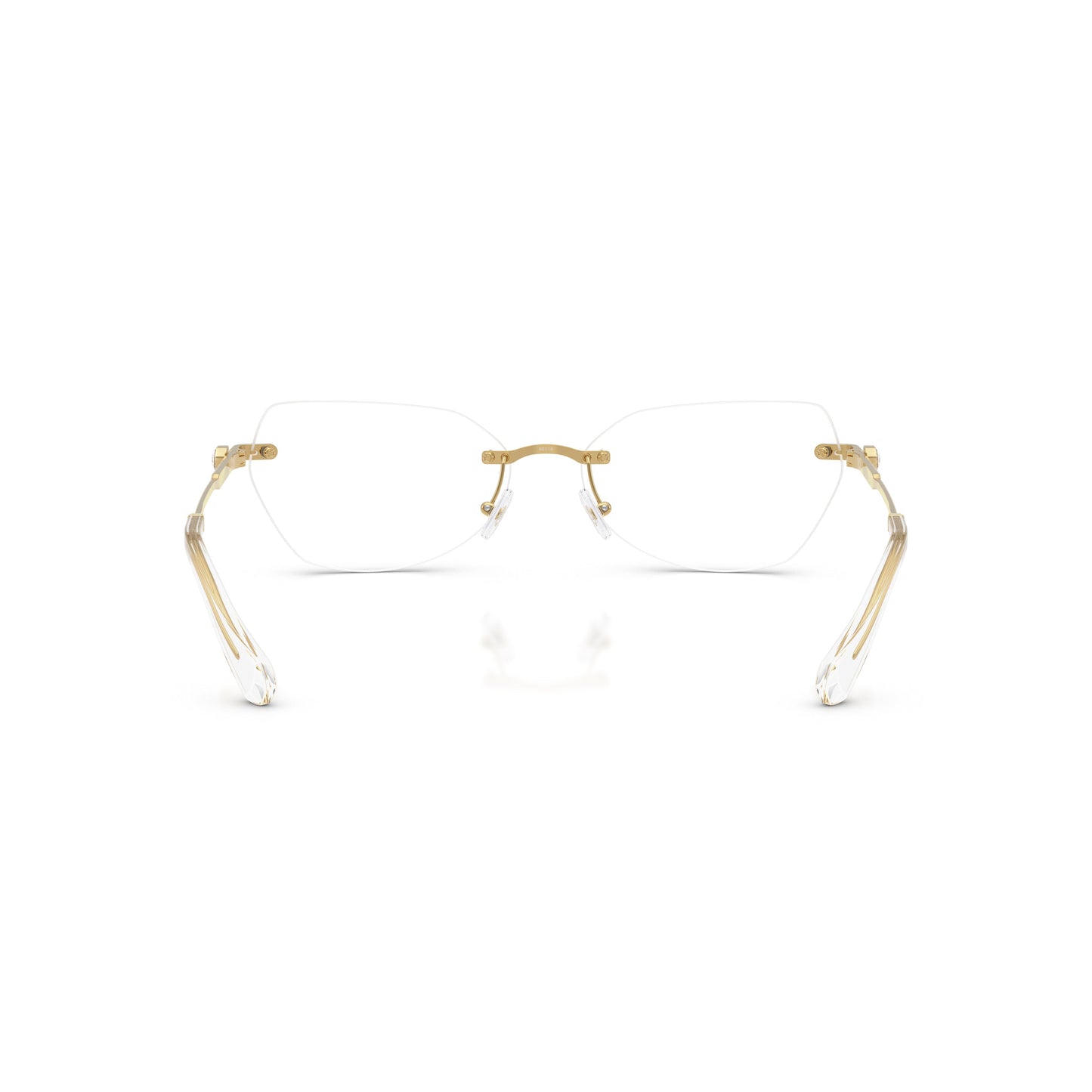 0Sk1031 Gold Rimless Eyeglasses with Crystal Accents