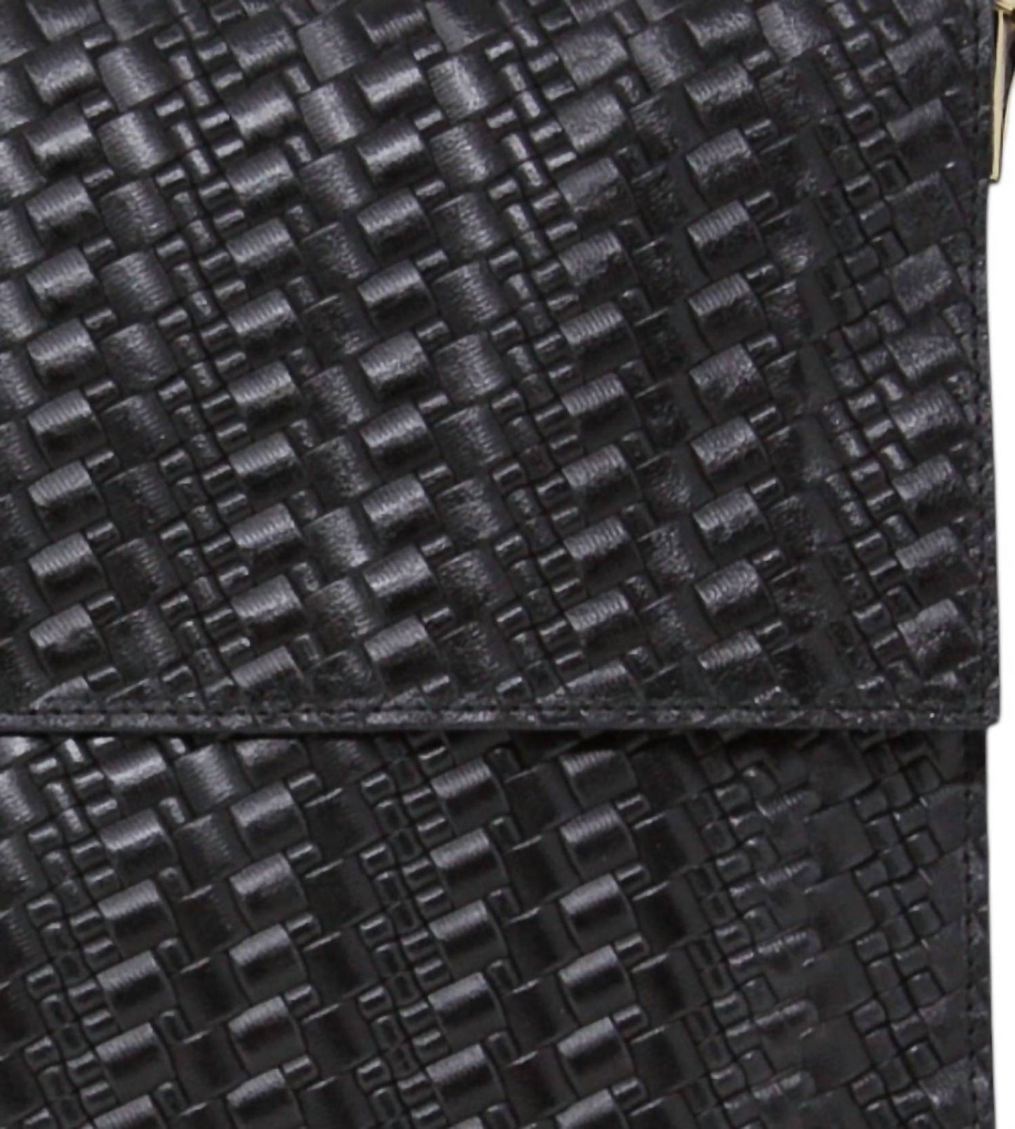 Women's Leather Clutch Crossbody Bag In Black