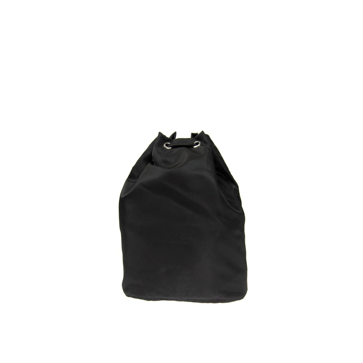 Prada Nylon And Leather Drawstring Pouch Women