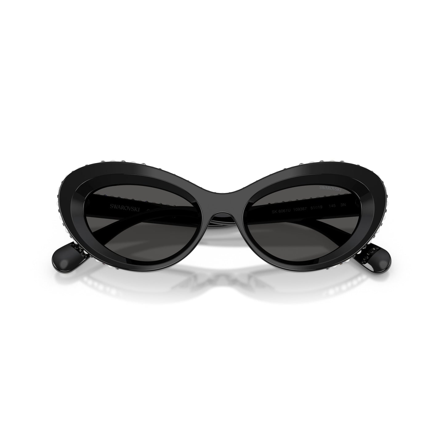 0Sk6061U Cat-Eye Sunglasses with Crystal-Embellished Frame