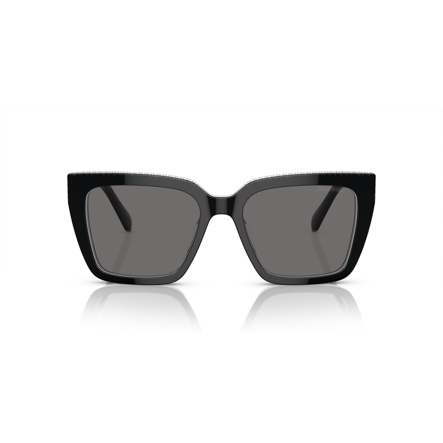 0Sk6013 Oversized Square Frame Sunglasses with Crystal Accents