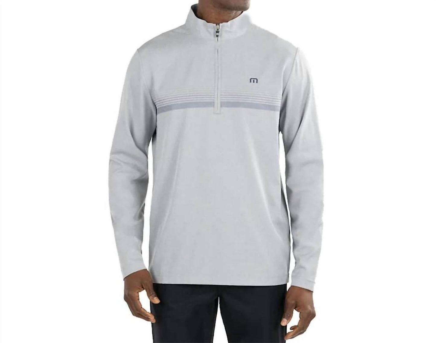 Taking On Water 1/4 Zip Jacket In Heather Sleet