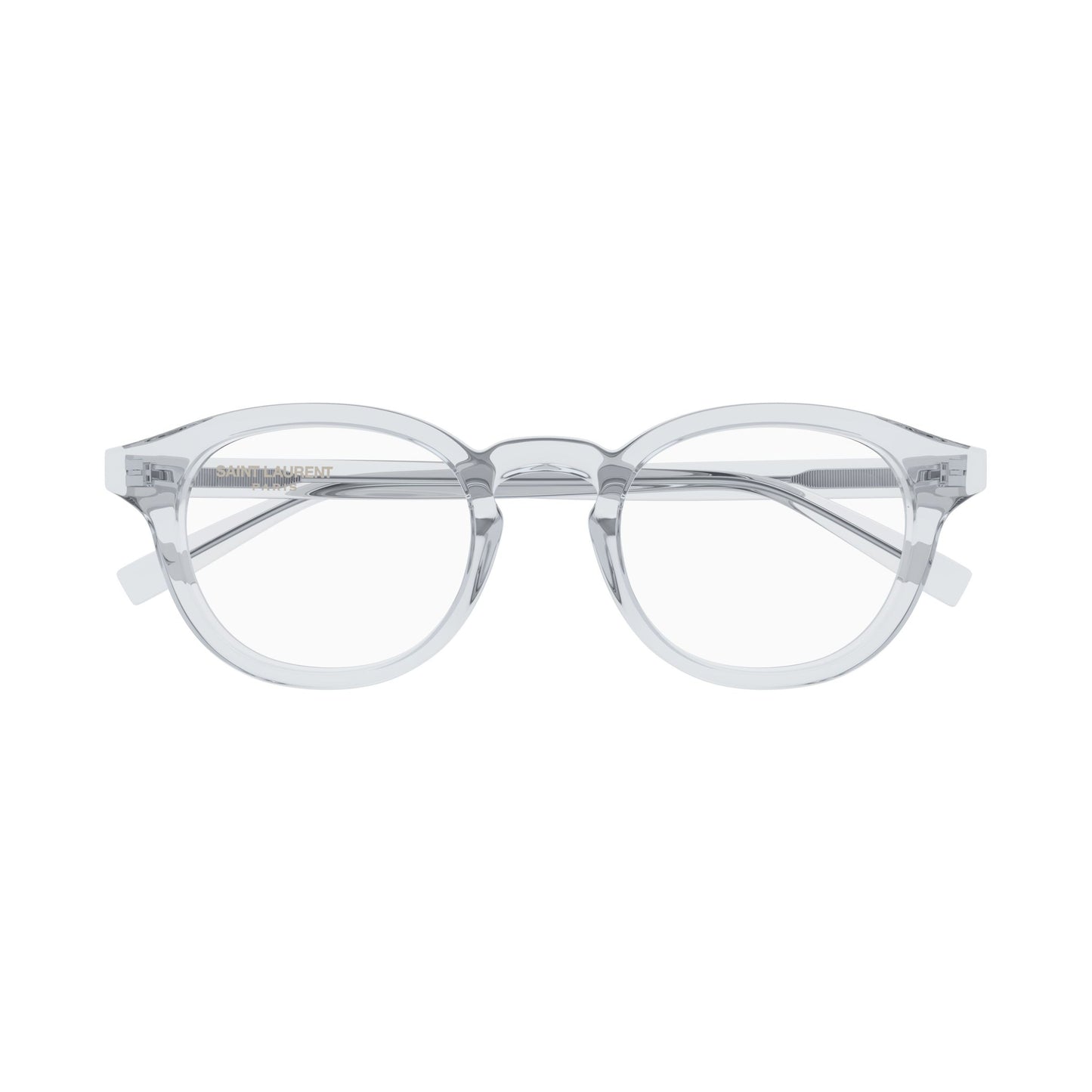 Translucent Rounded Frame Eyeglasses With Keyhole Bridge