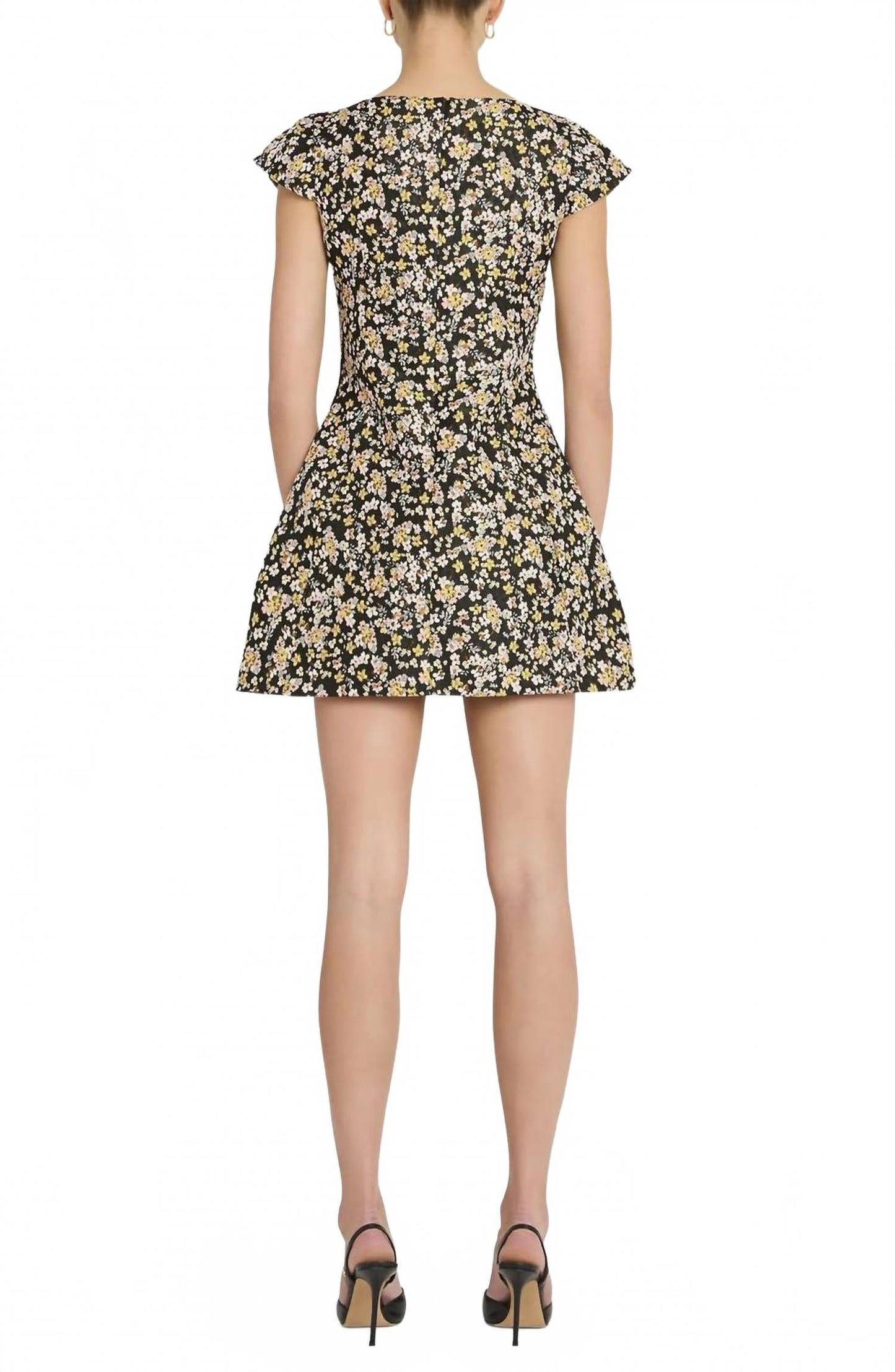 Abella Mini Dress In Black Multi