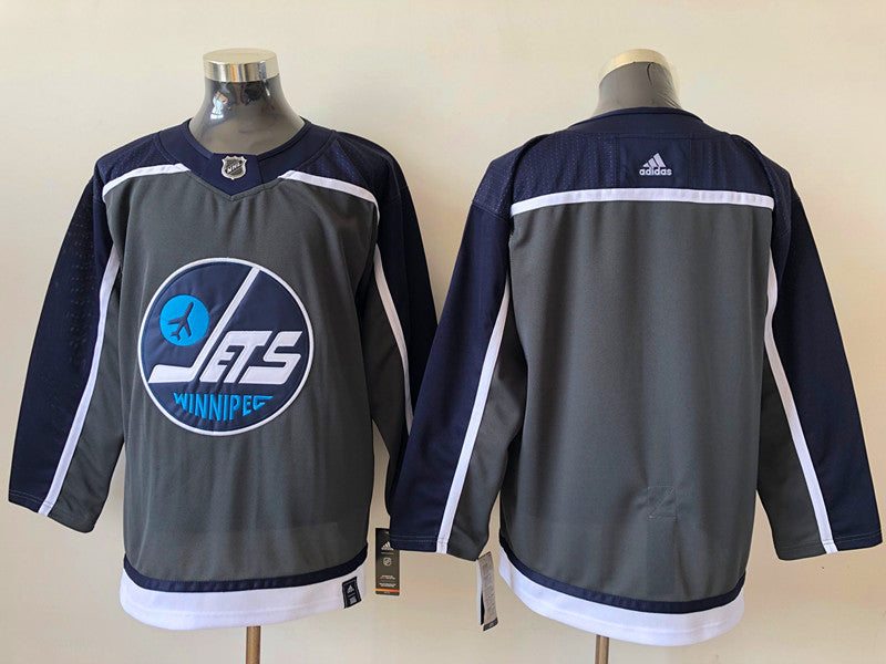 Men's Winnipeg Jets Light Gray Blank jersey