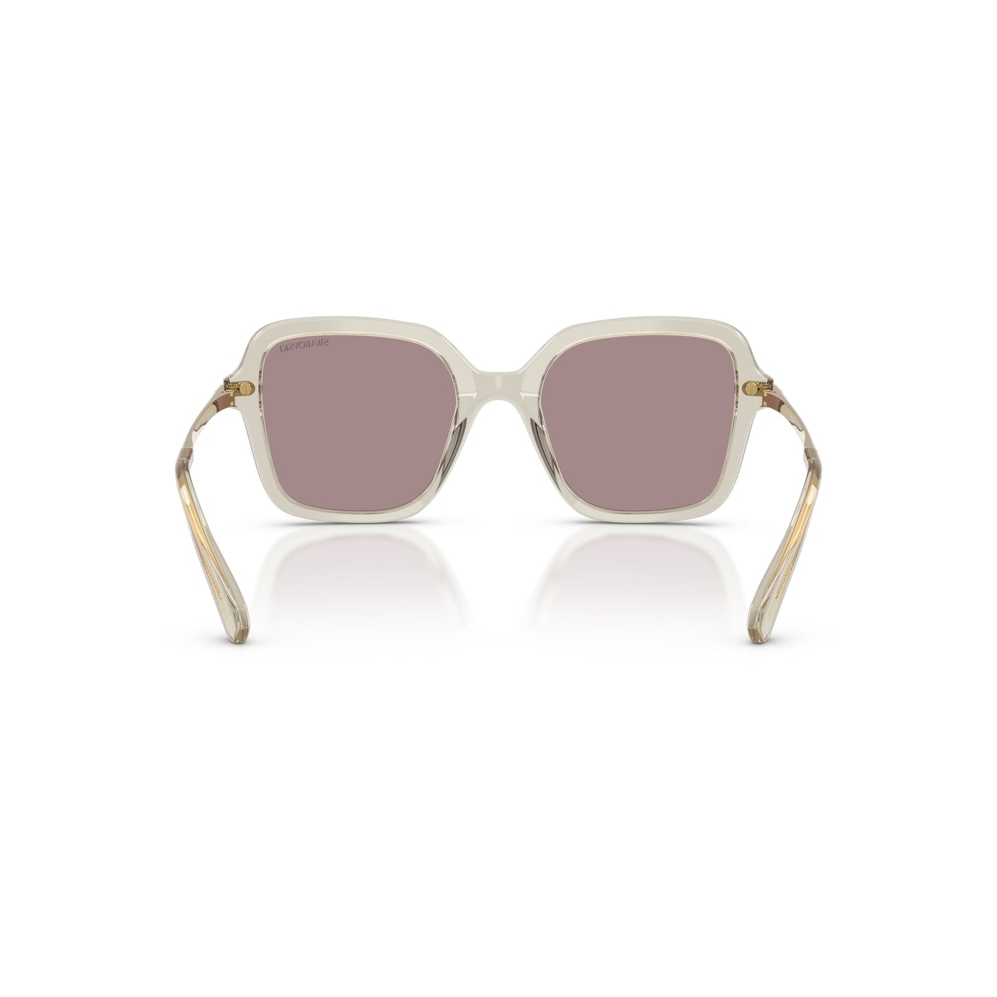 0Sk6040 Square Acetate Sunglasses with Translucent Beige Frame