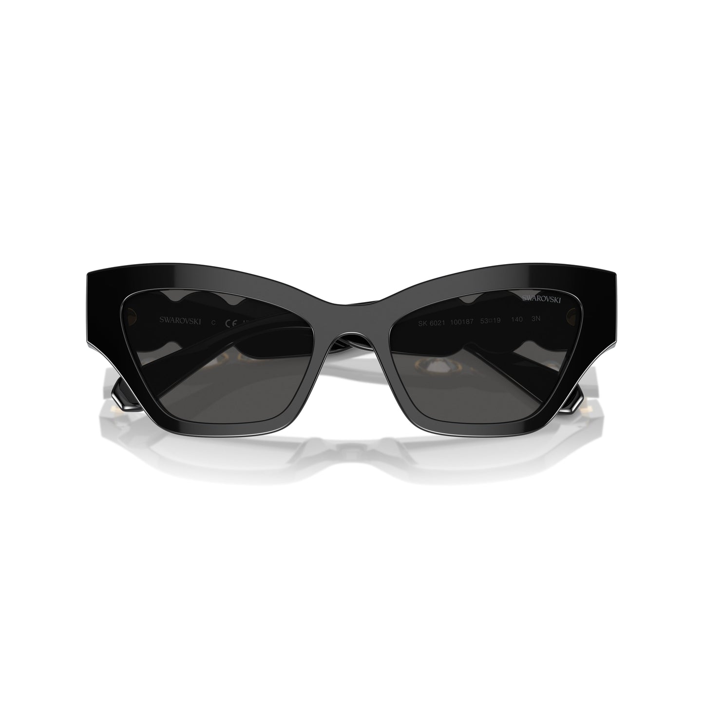 0Sk6021 Cat-Eye Sunglasses with Crystal Embellishments