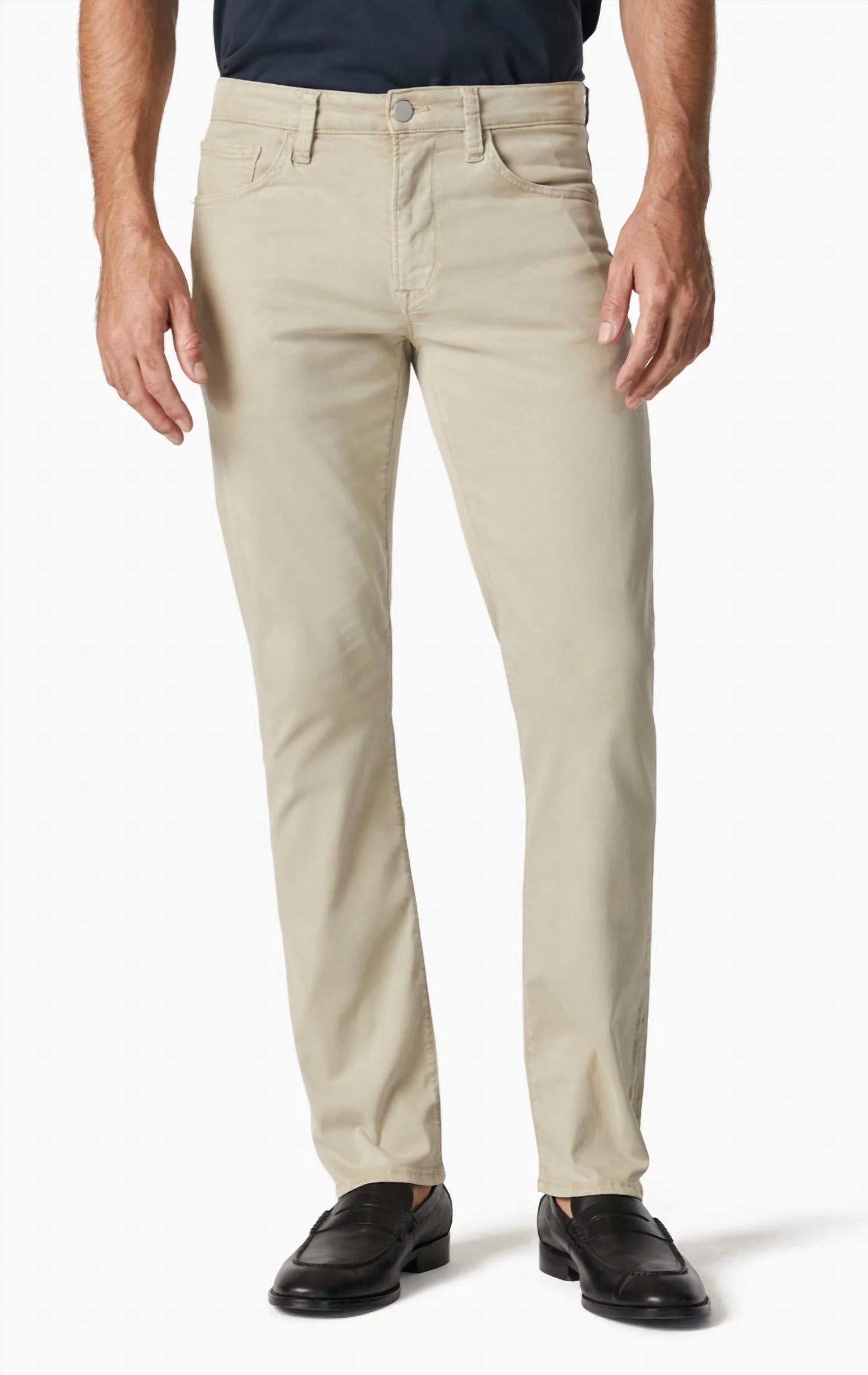 Charisma Relaxed Straight Leg Pants In Aluminum Twill
