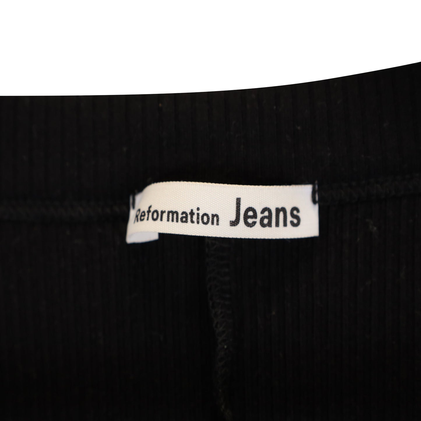Reformation Jeans Long Sleeve Top in Black Cotton