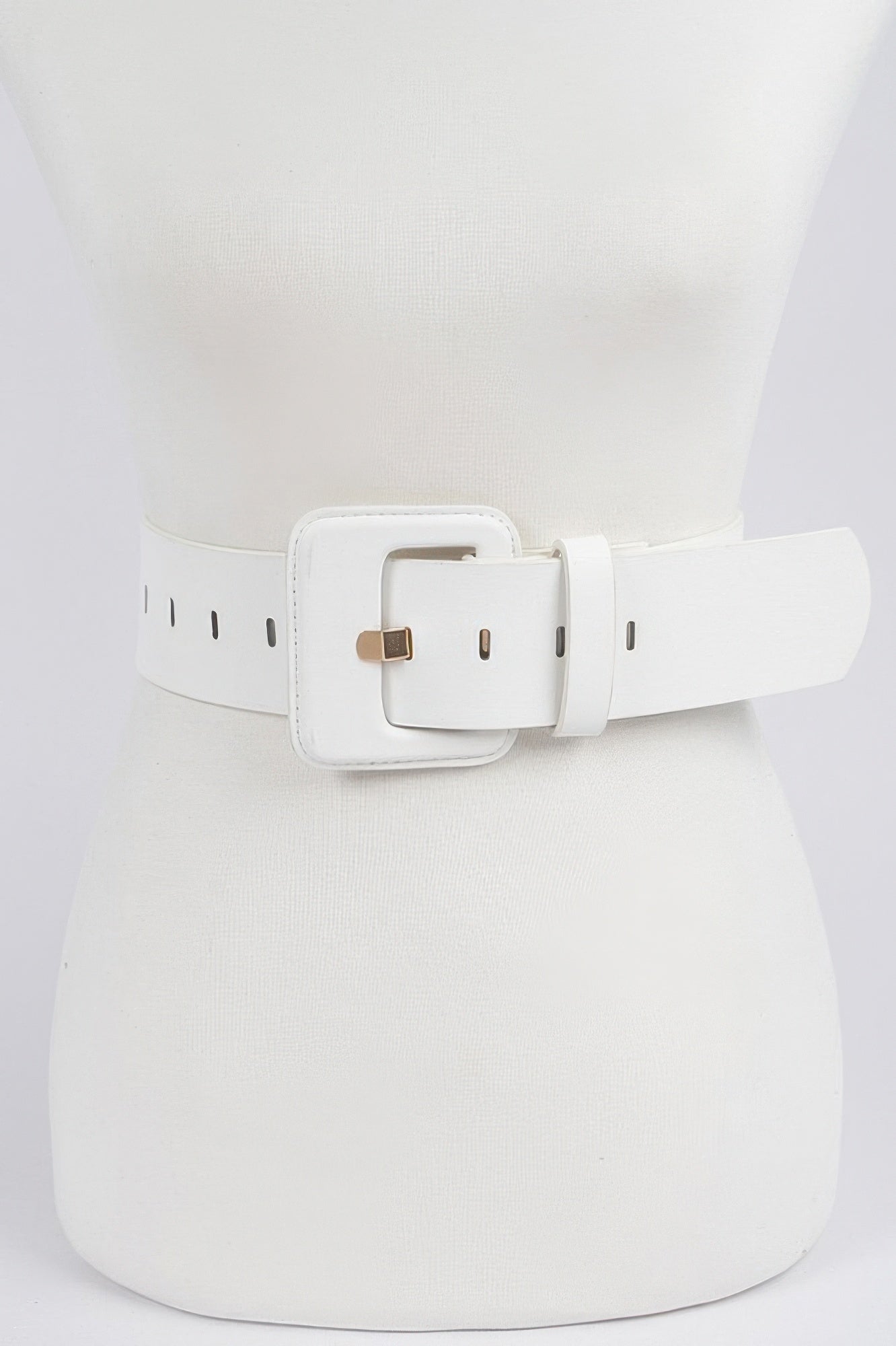 Faux Leather Wide Belt