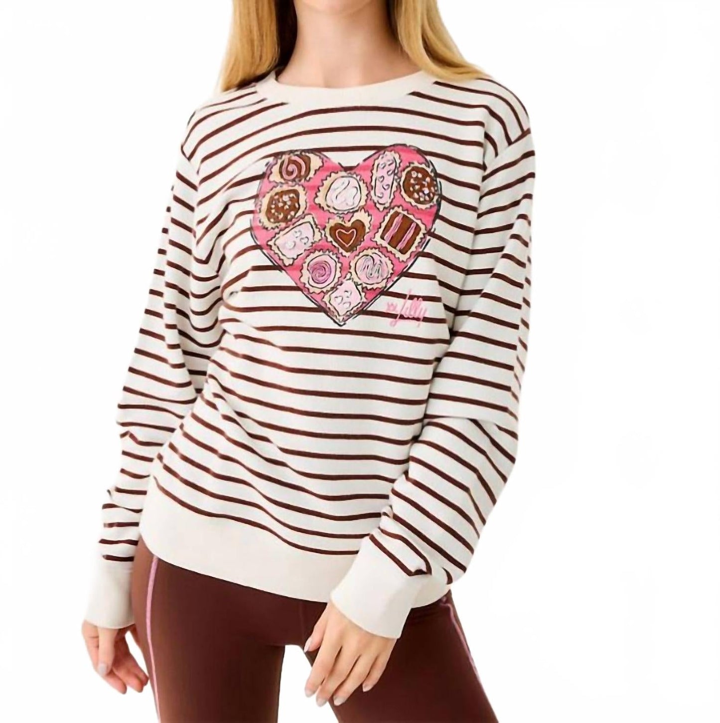 Ballad Long Sleeve Sweatshirt In French Roast Box Of Chocolate